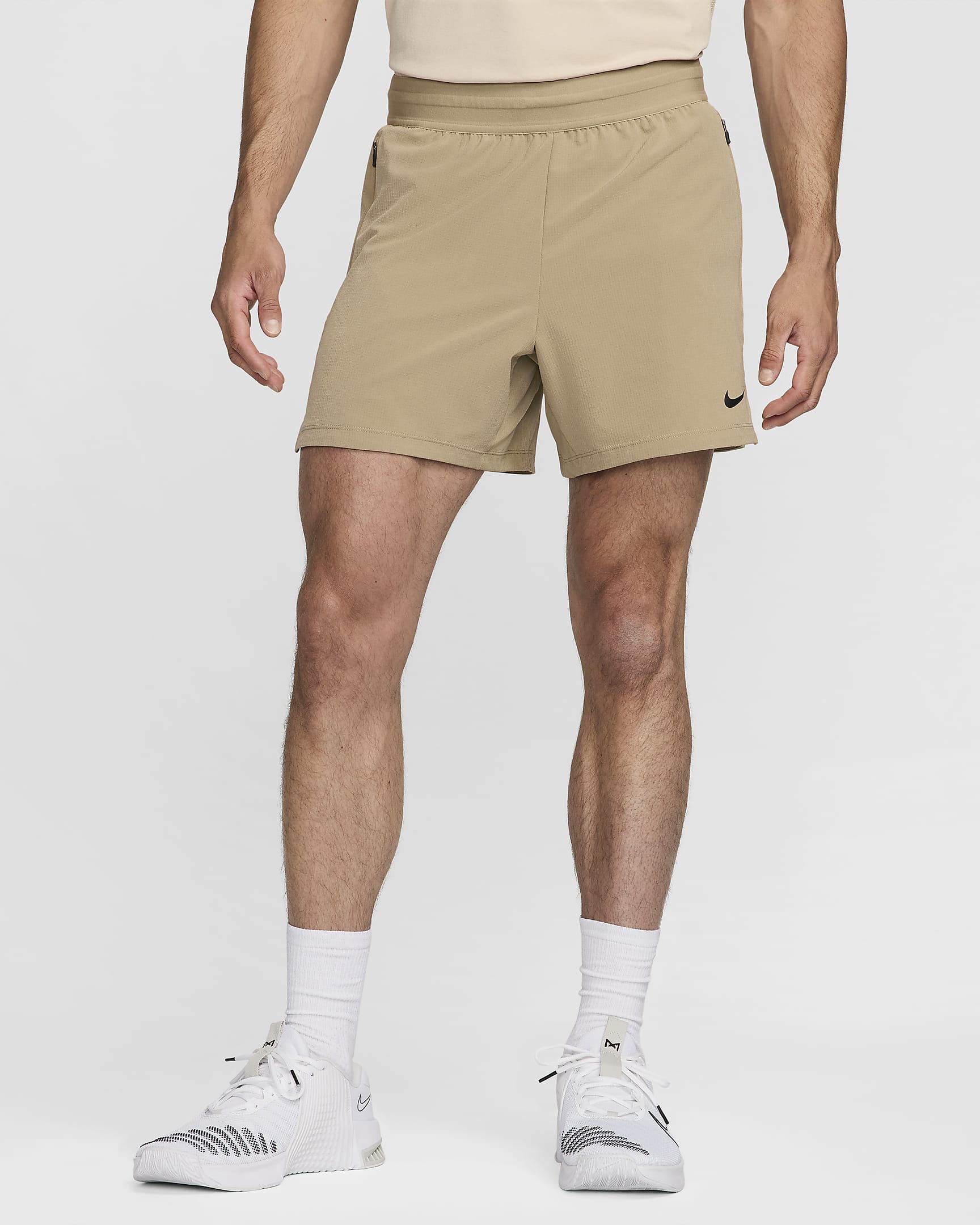 Nike Flex Rep Men's Dri-FIT 5" Unlined Fitness Shorts - Khaki/Black/Black