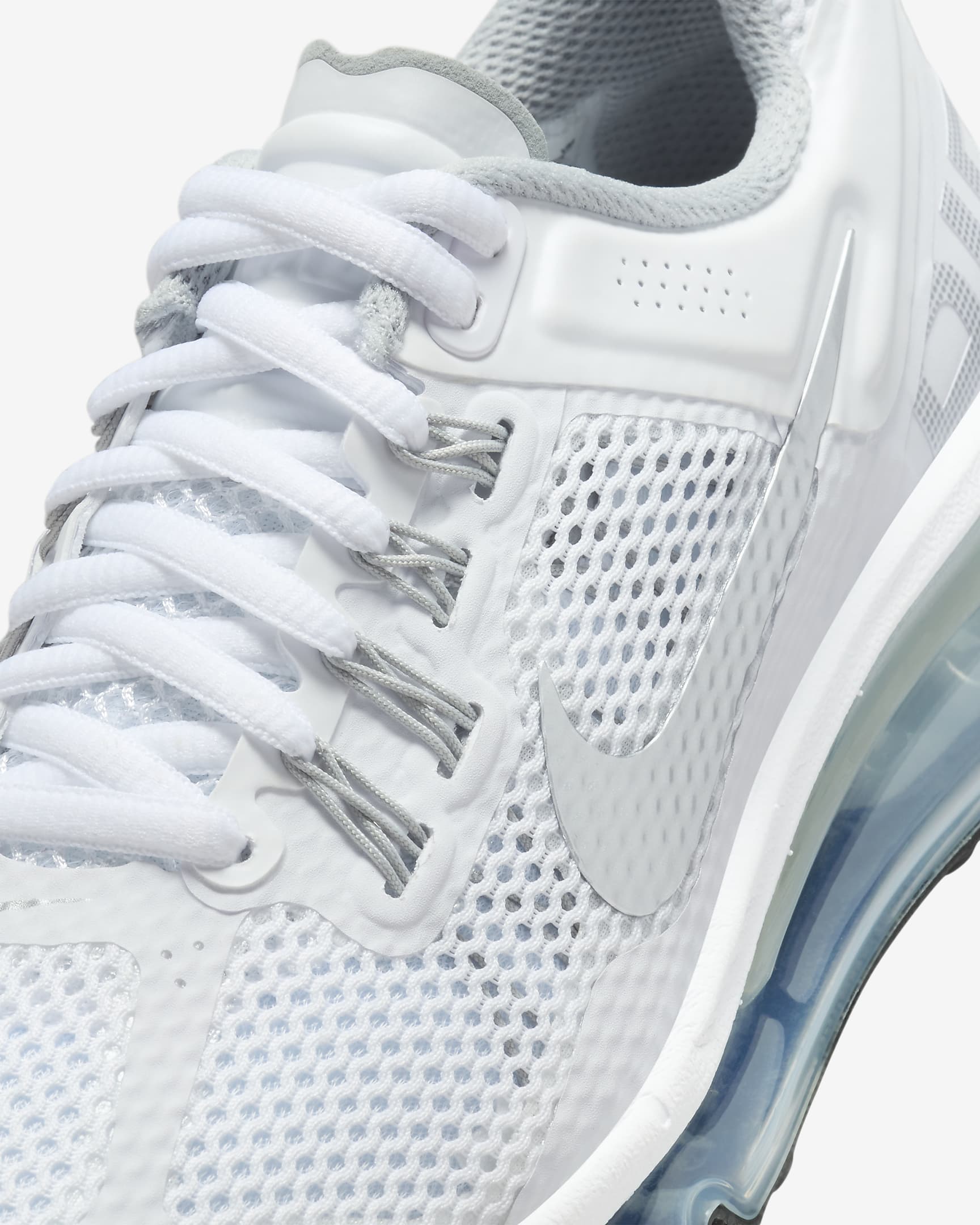 Nike Air Max 2013 Big Kids' Shoes - White/Metallic Silver