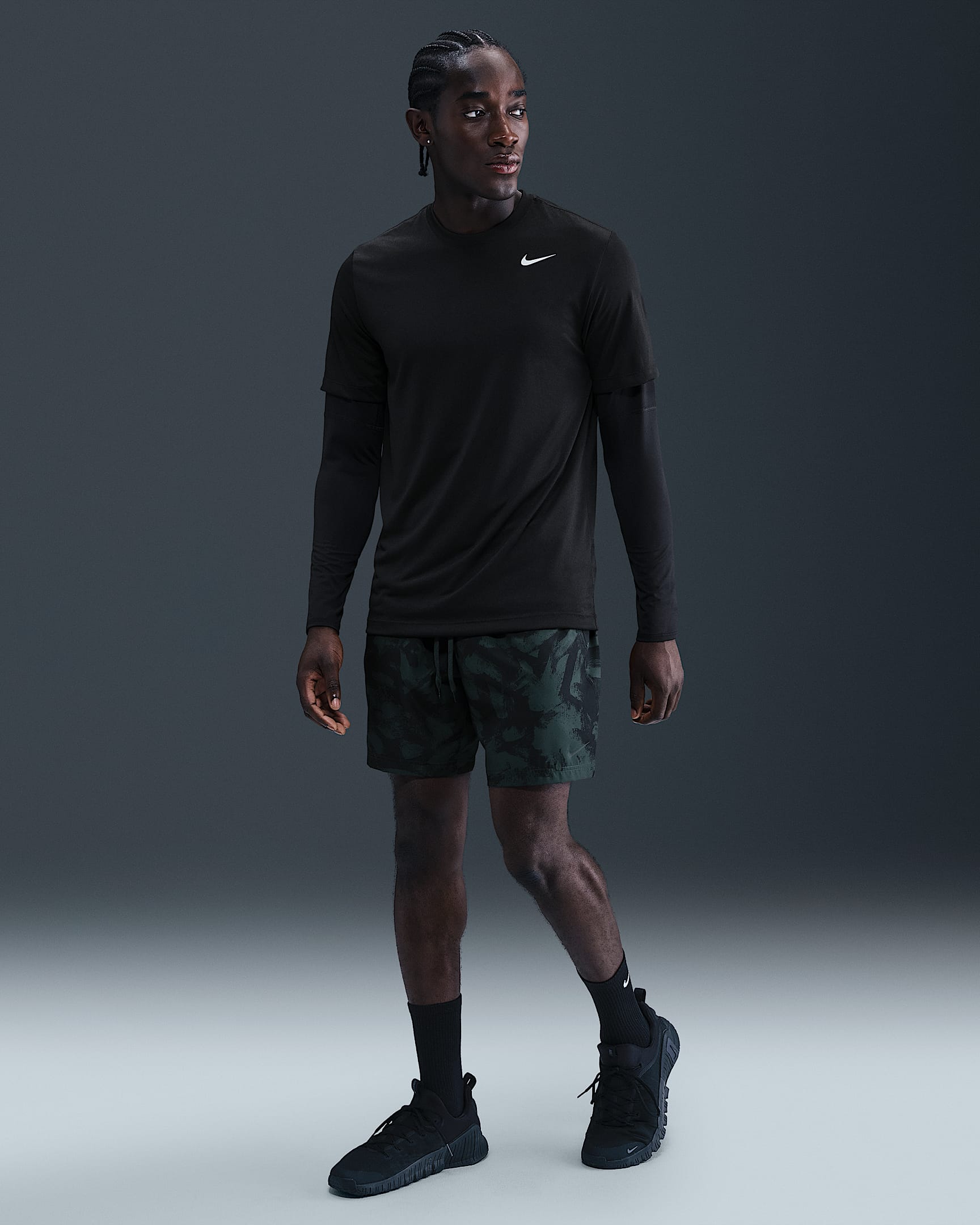 Nike Form Men's Dri-FIT 7" Unlined Versatile Shorts - Seaweed/Black