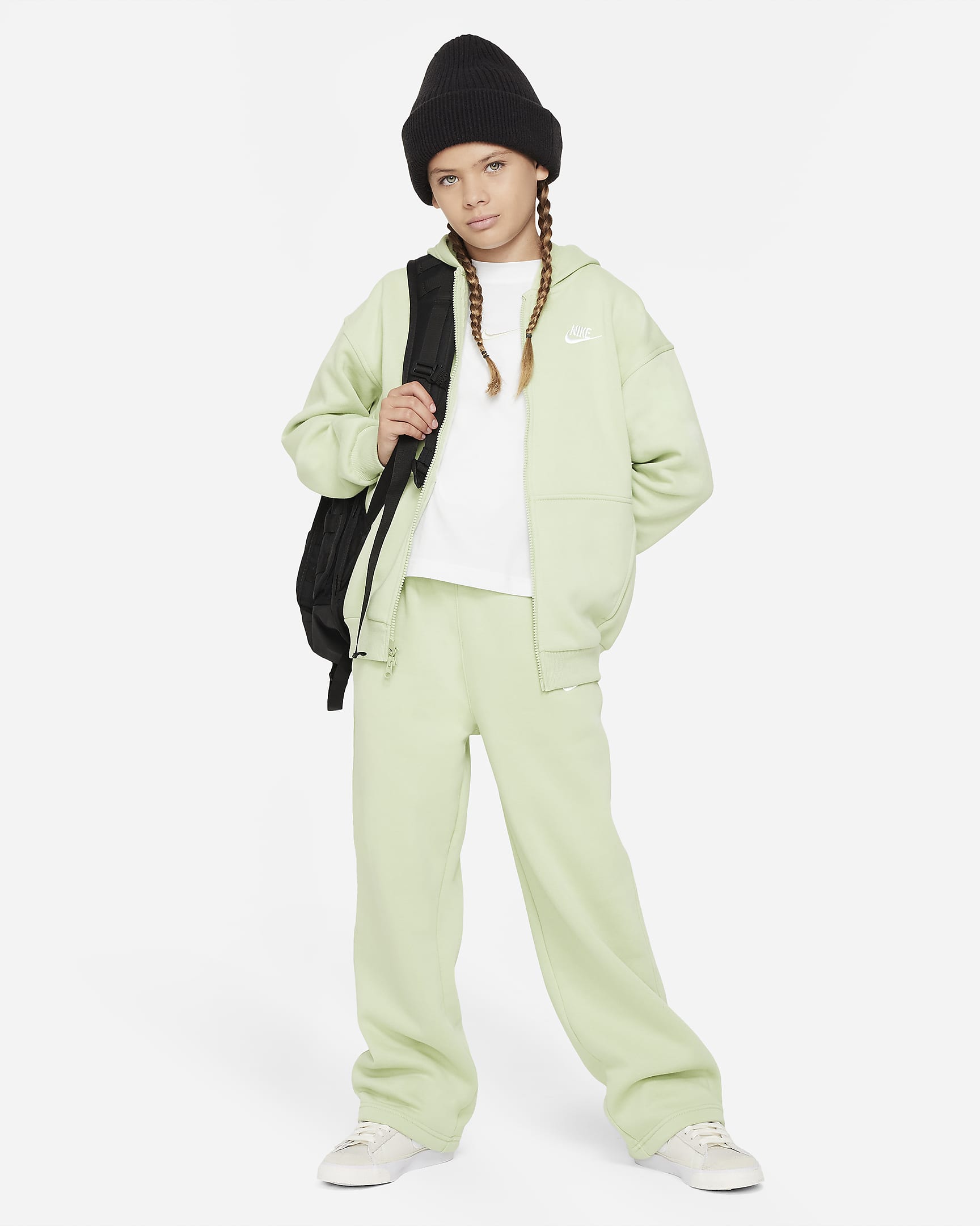Nike Sportswear Club Fleece Older Kids' (Girls') Oversized Full-Zip ...