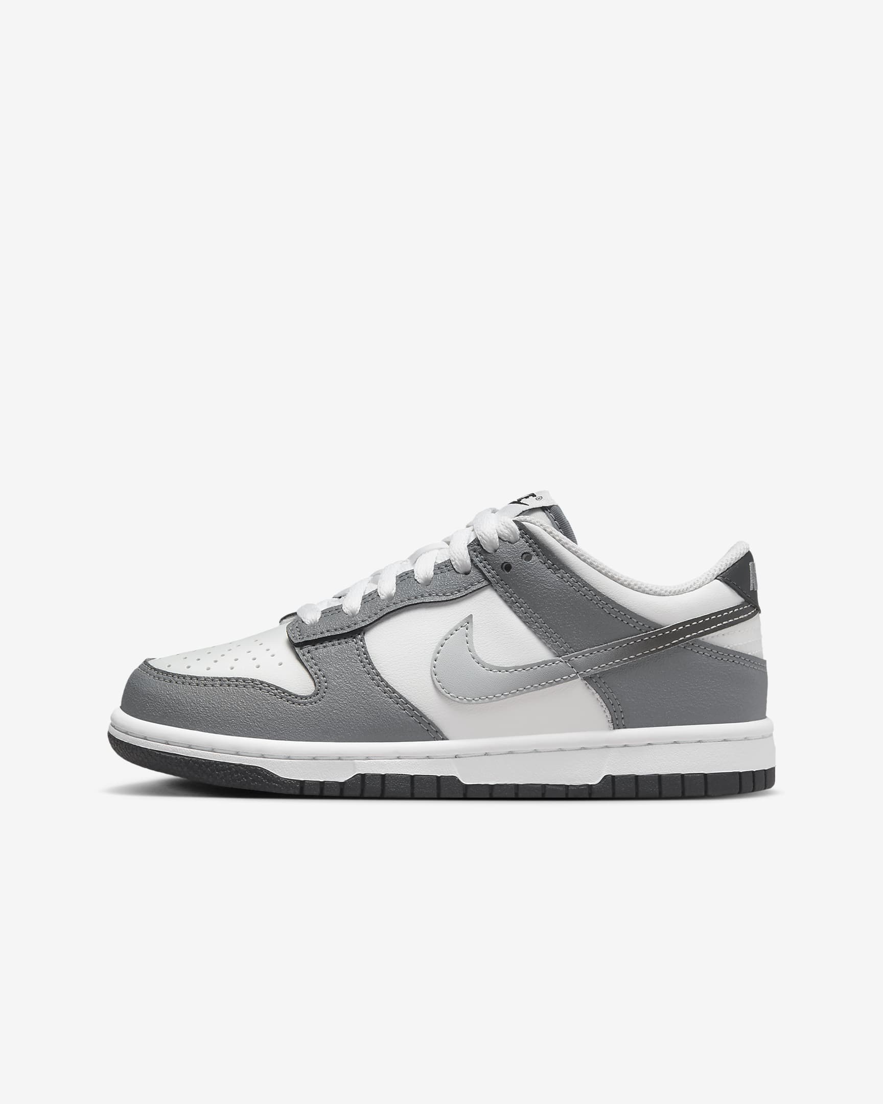 Nike Dunk Low cipő nagyobb gyerekeknek - Cool Grey/Summit White/Fehér/Light Smoke Grey