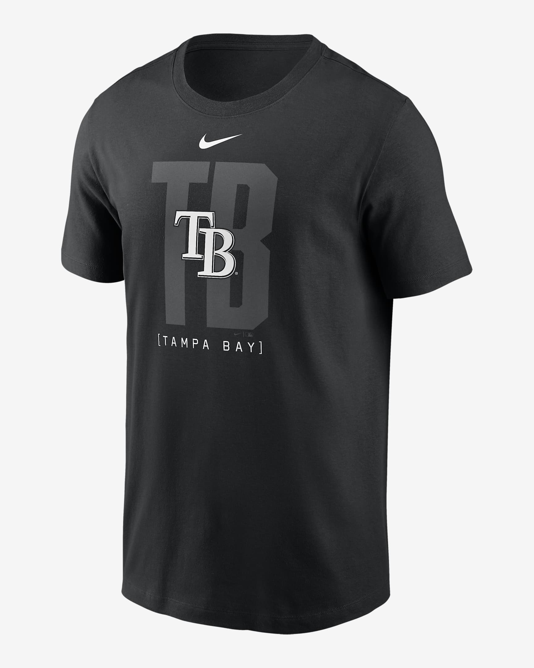 Playera Nike de la MLB para hombre Tampa Bay Rays Fashion Local - Negro