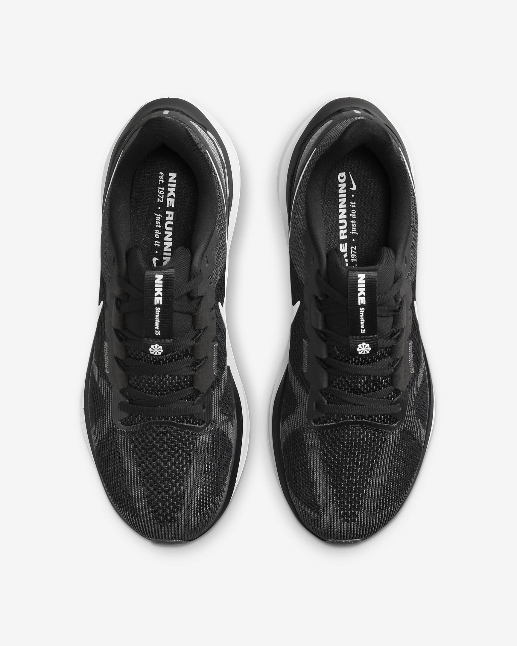 Sapatilhas de running para estrada Nike Structure 25 para homem - Preto/Cinzento Iron/Branco