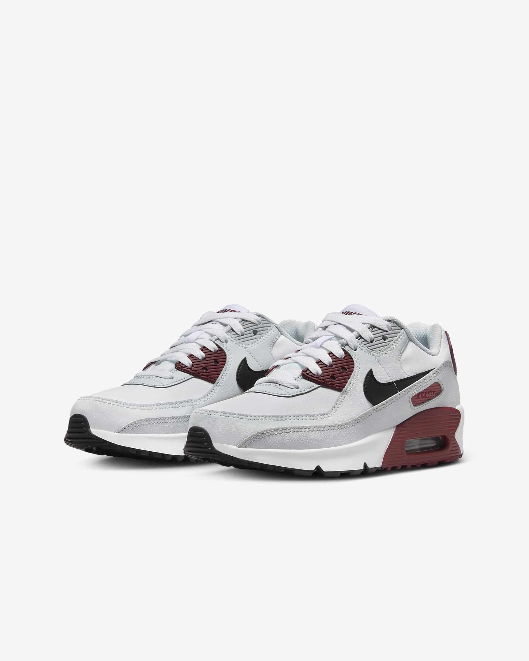 Nike Air Max 90 LTR Older Kids' Shoes - White/Dark Team Red/Pure Platinum/Black