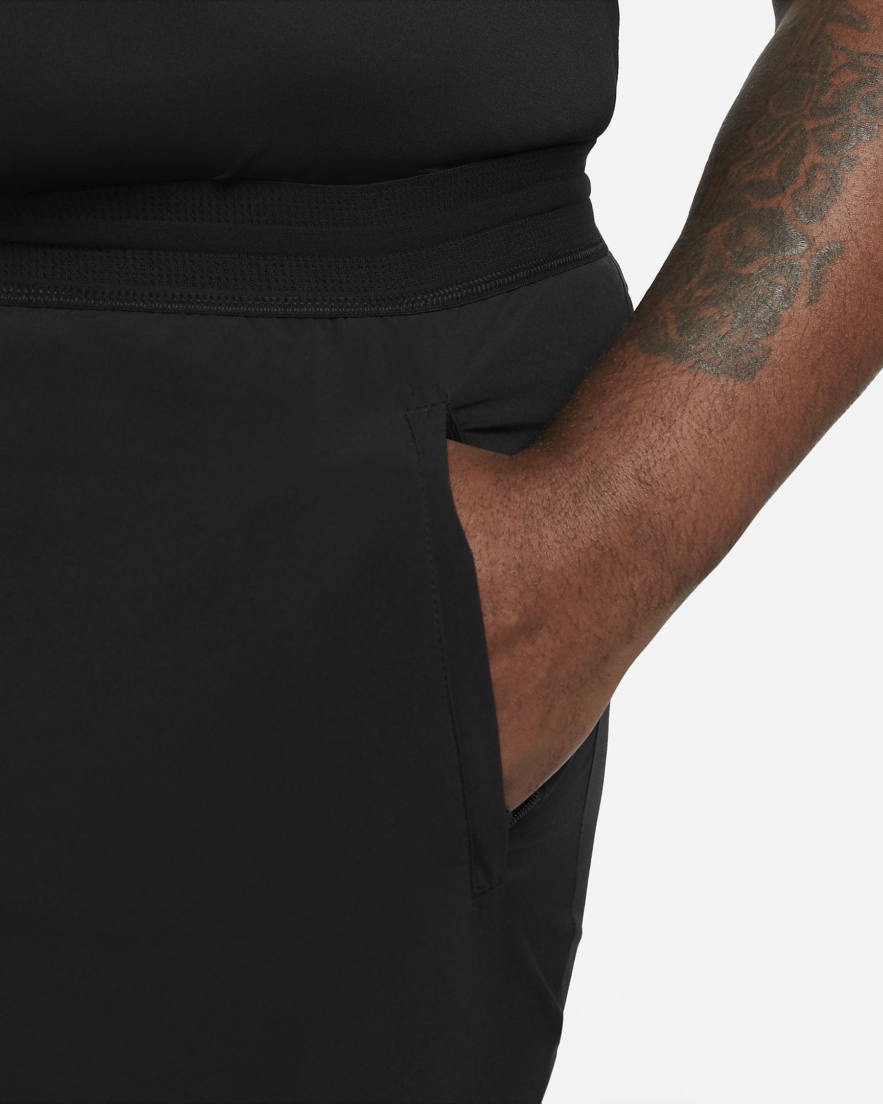 Shorts de entrenamiento de 20 cm para hombre Nike Pro Dri-FIT Flex Vent Max - Negro/Blanco