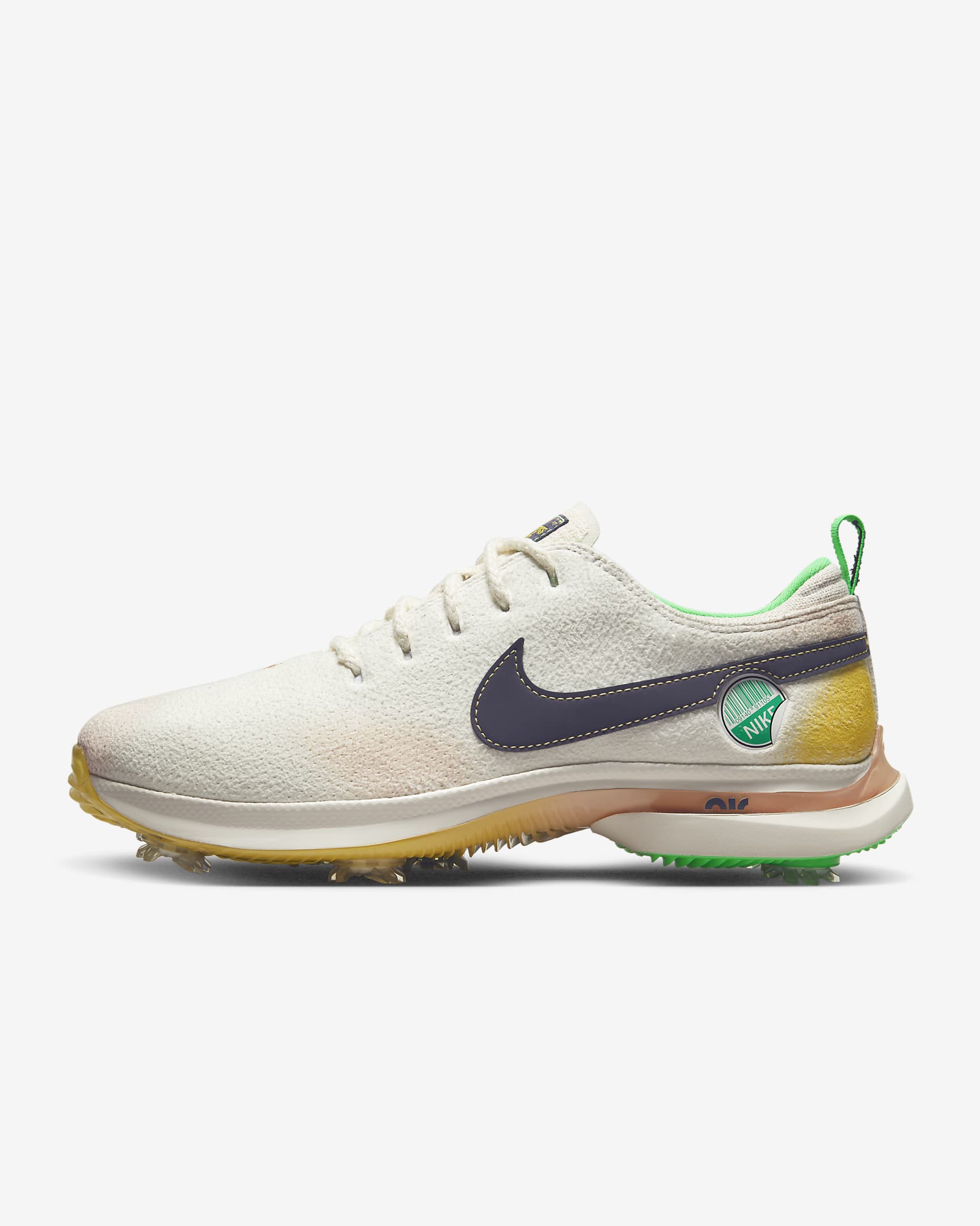 Calzado de golf para hombre Nike Air Zoom Victory Tour 3 NRG - Fantasma/Oro medio oeste/Algas eléctricas/Parrilla