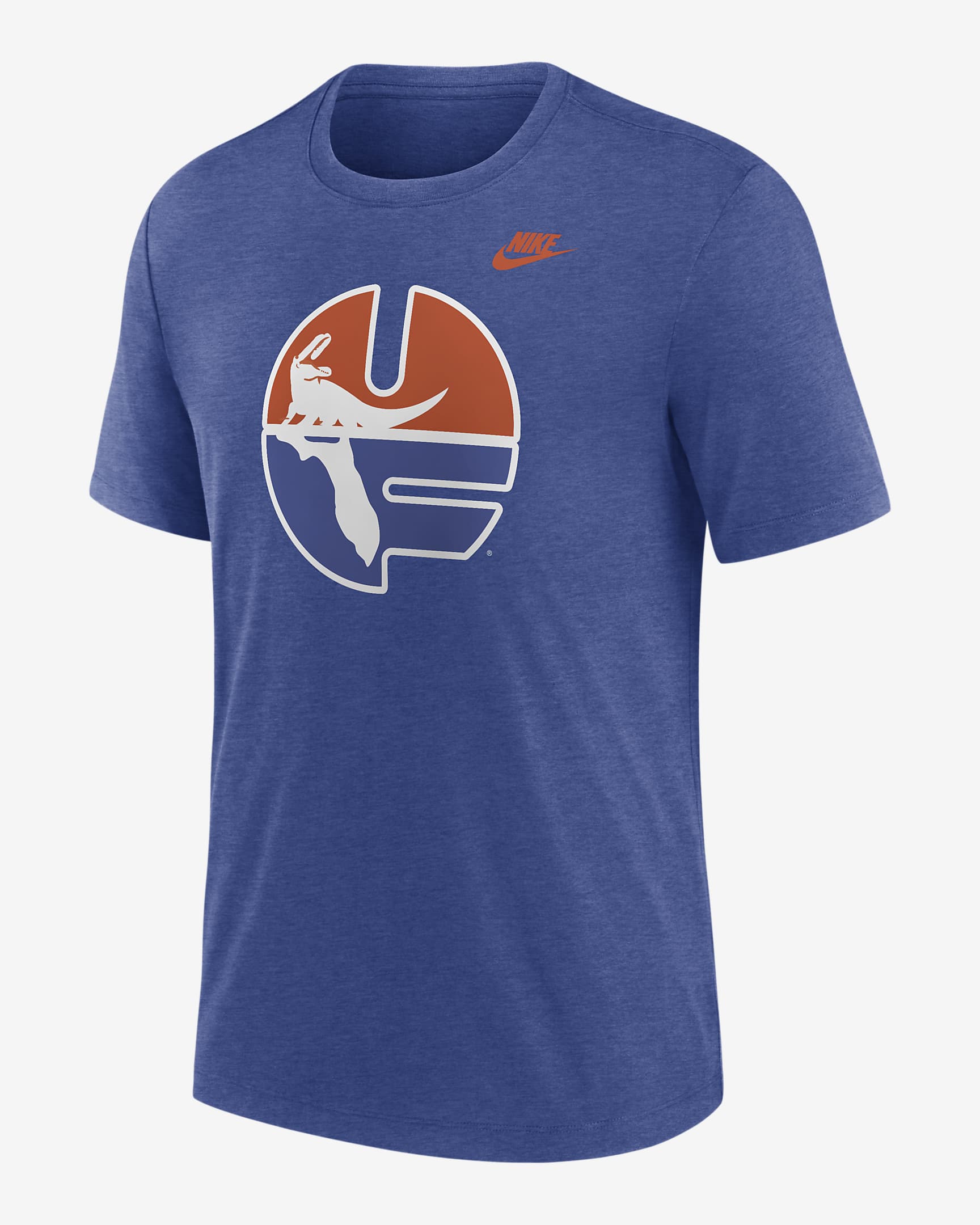 Florida Gators Blitz Evergreen Legacy Primary Men's Nike College T-Shirt - Game Royal Heather