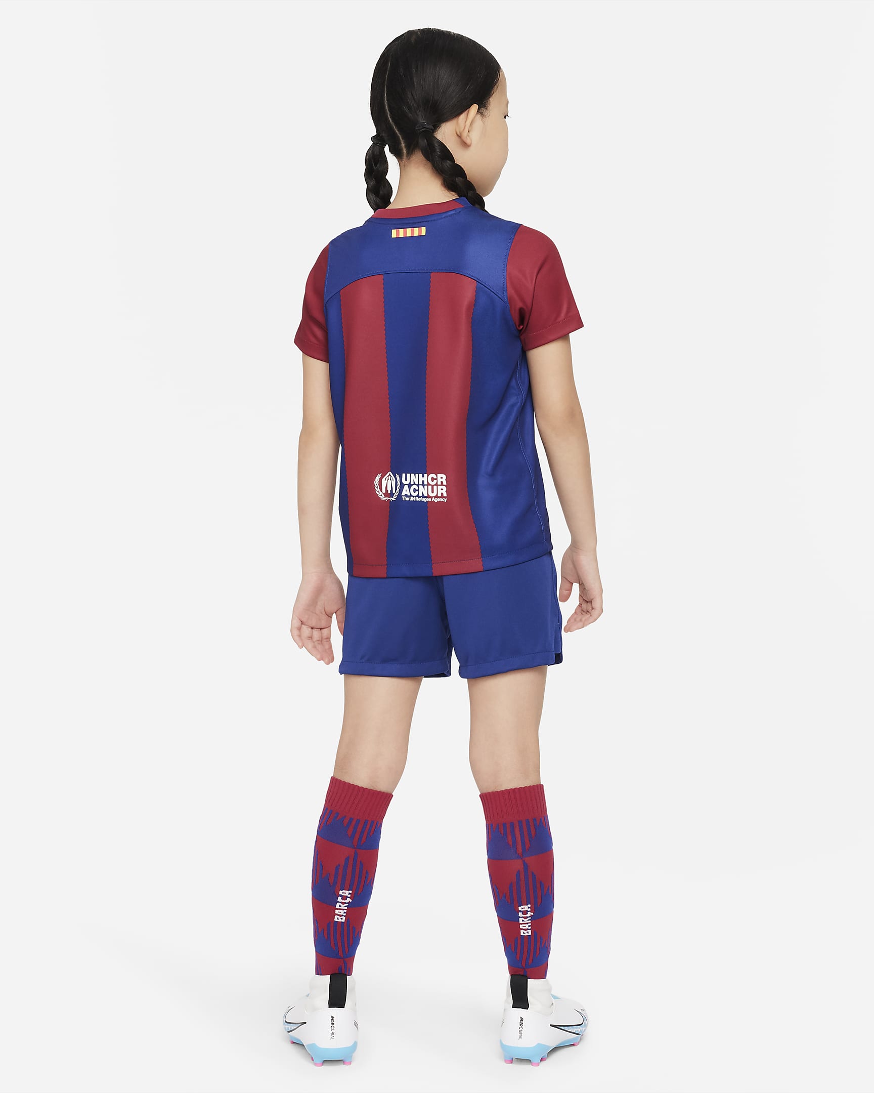 F.C. Barcelona 2023/24 Home Younger Kids' Nike Dri-FIT 3-Piece Kit. Nike BG