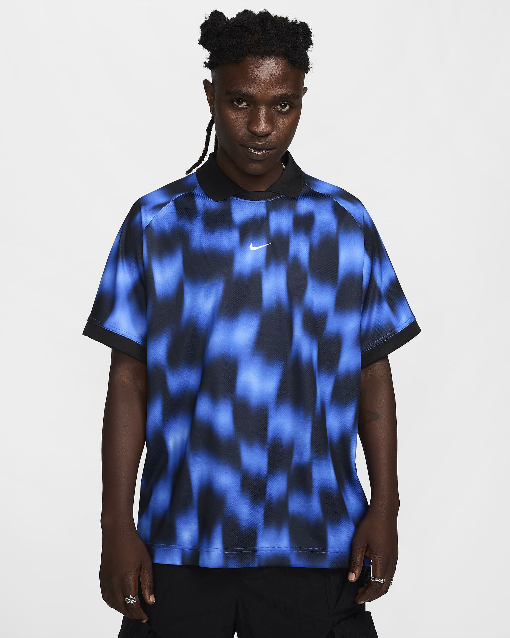 Maillot de foot à manches courtes Dri-FIT Nike Culture of Football pour homme - Hyper Royal/Game Royal/Noir/Blanc