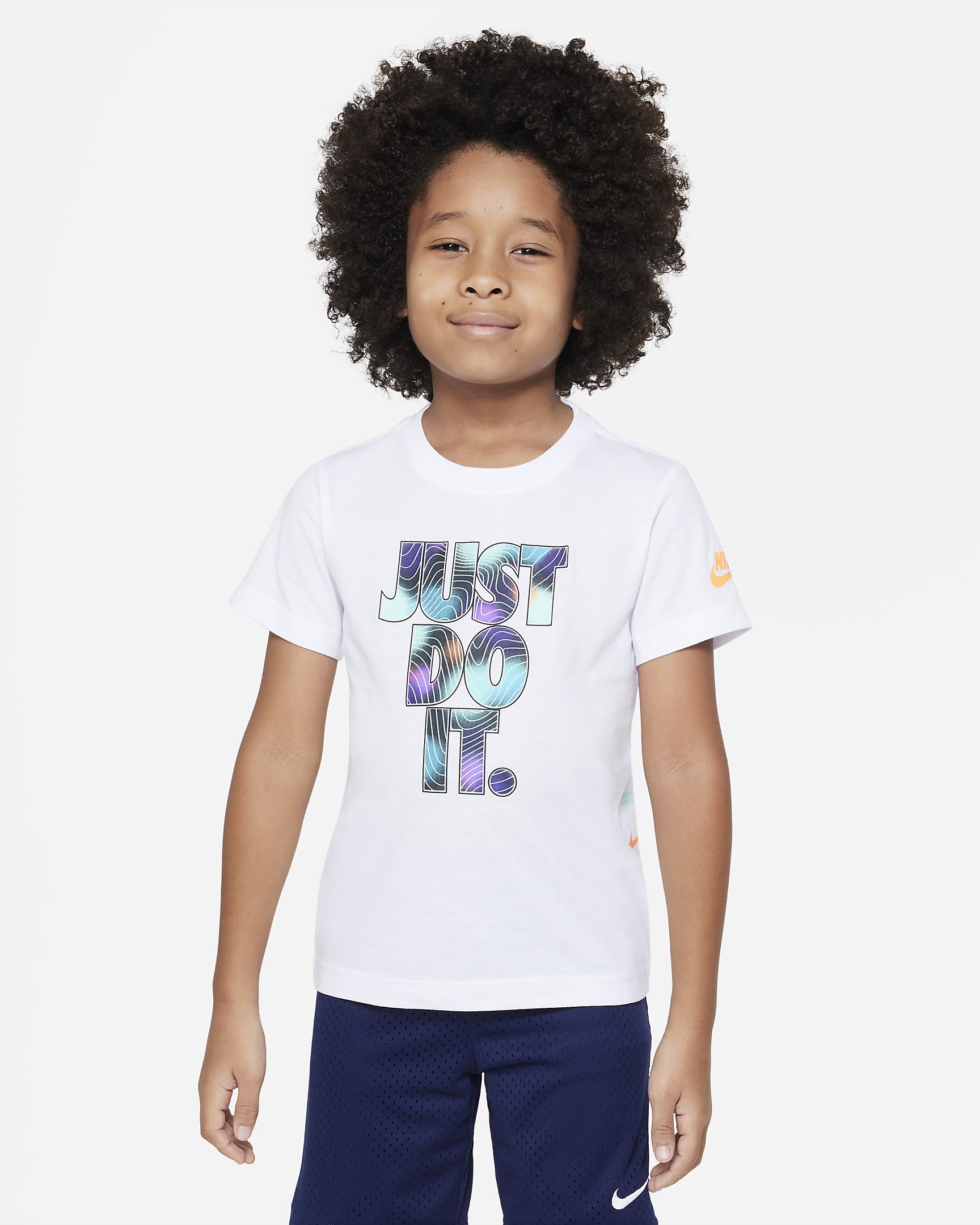 Nike "Just Do It" Illuminate Tee Younger Kids' T-Shirt - White