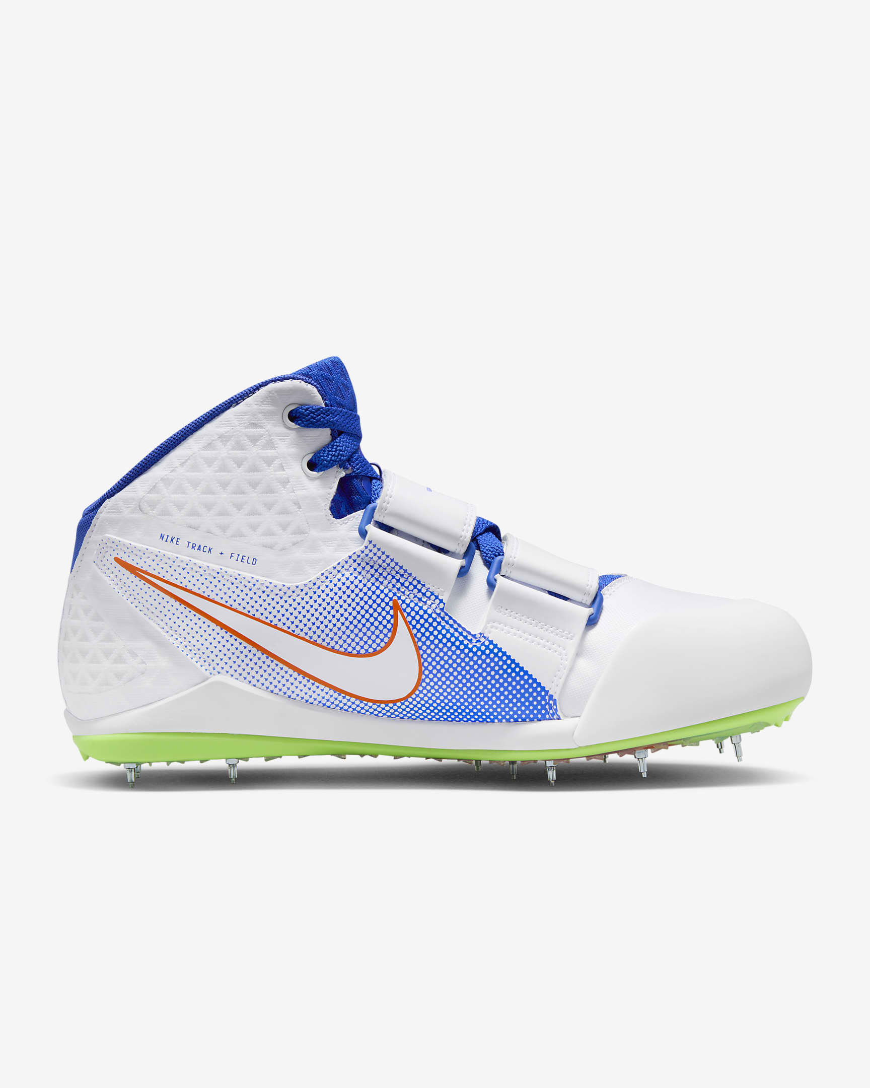 Nike Zoom Javelin Elite 3 Zapatillas de lanzamiento con clavos Track & Field - Blanco/Racer Blue/Lime Blast/Blanco