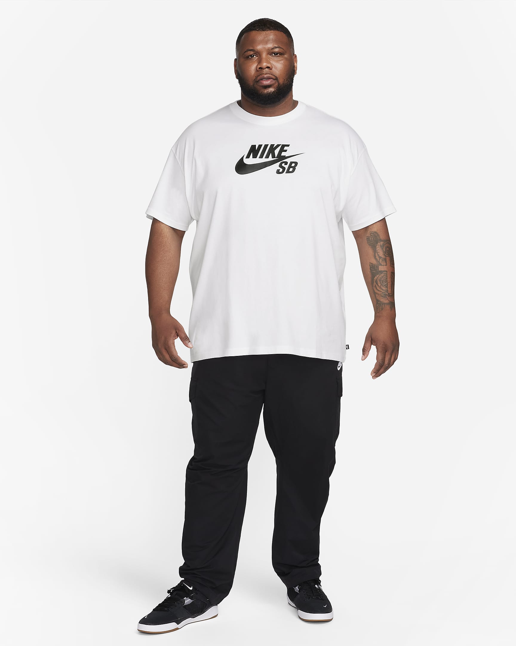 Tee-shirt de skateboard à logo Nike SB - Blanc/Noir