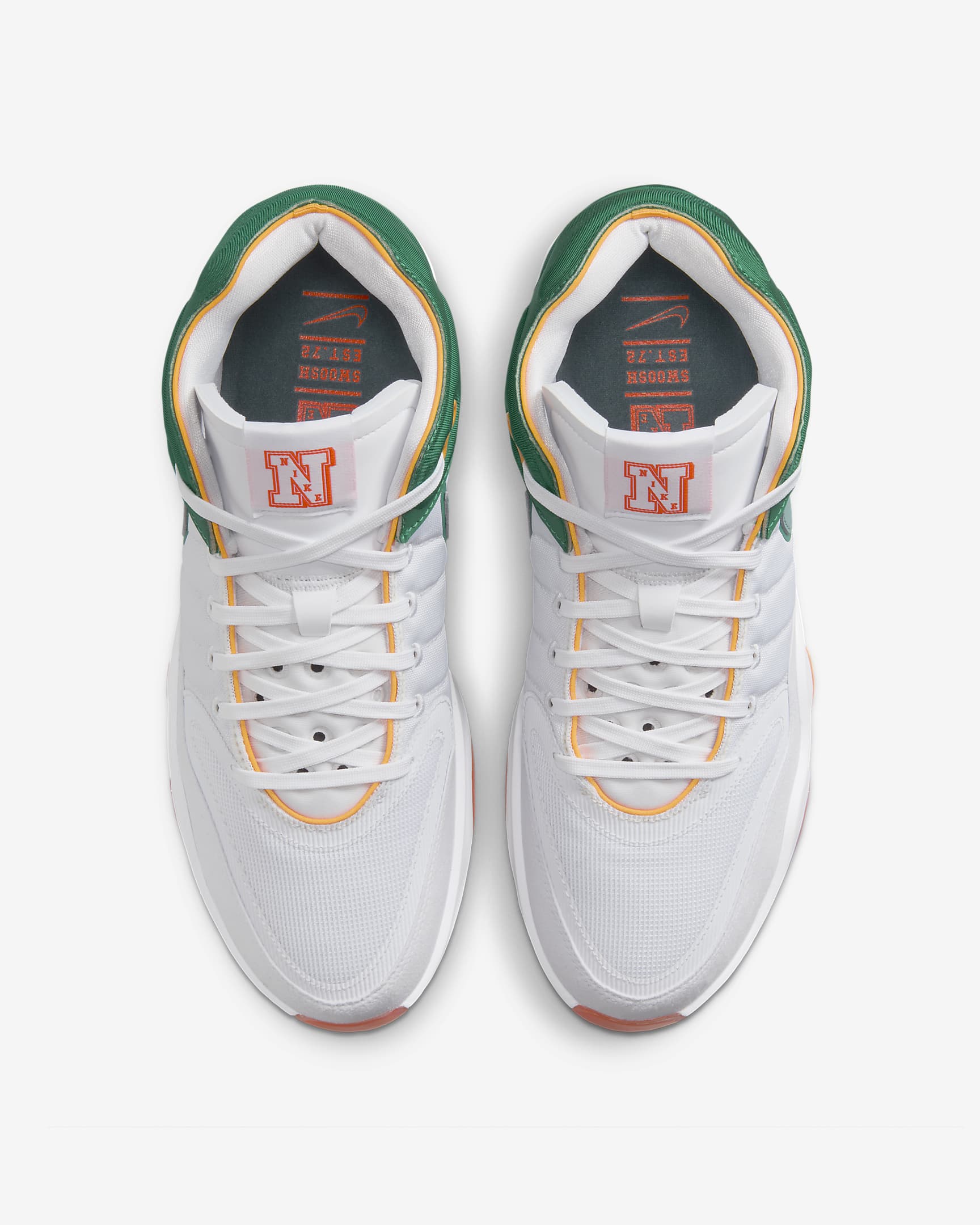 Nike G.T. Hustle 2 Basketball Shoes - White/Malachite/Pure Platinum/Vintage Green