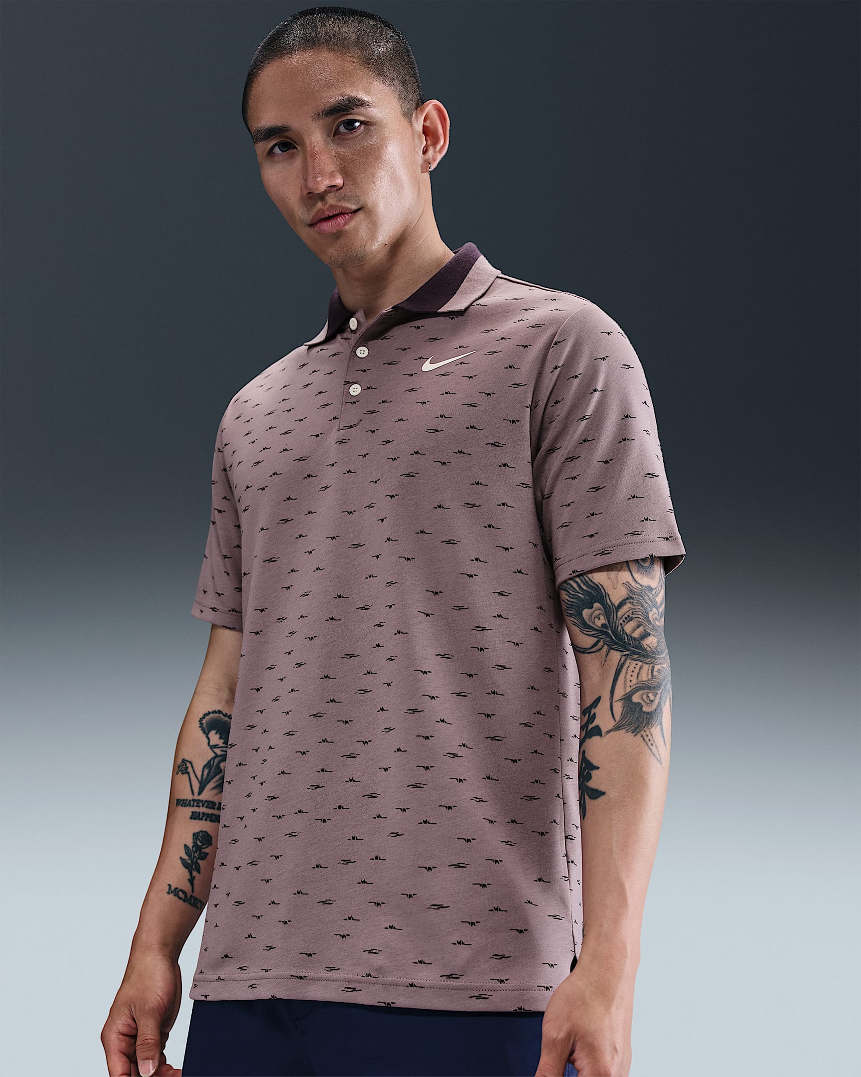 เสื้อโปโลกอล์ฟผู้ชาย Dri-FIT Nike Tour - Taupe Grey/Pale Ivory