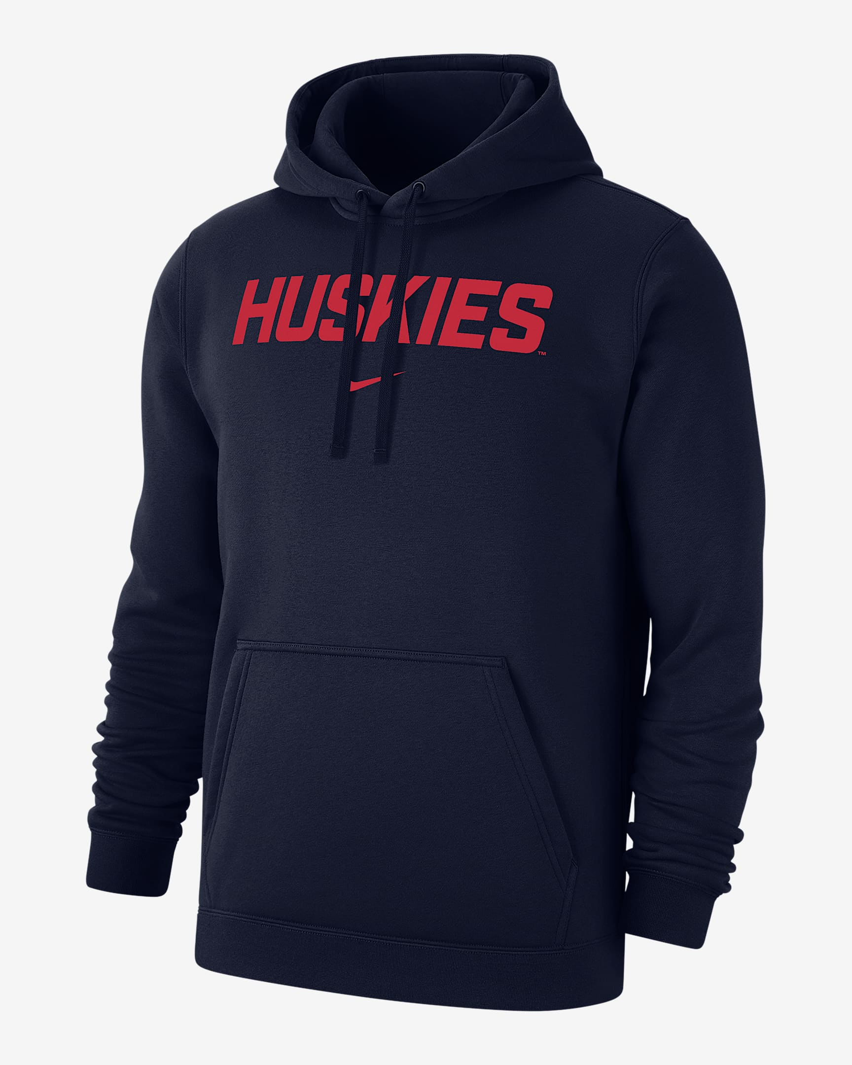 UConn Club Fleece Men's Nike College Pullover Hoodie - Navy