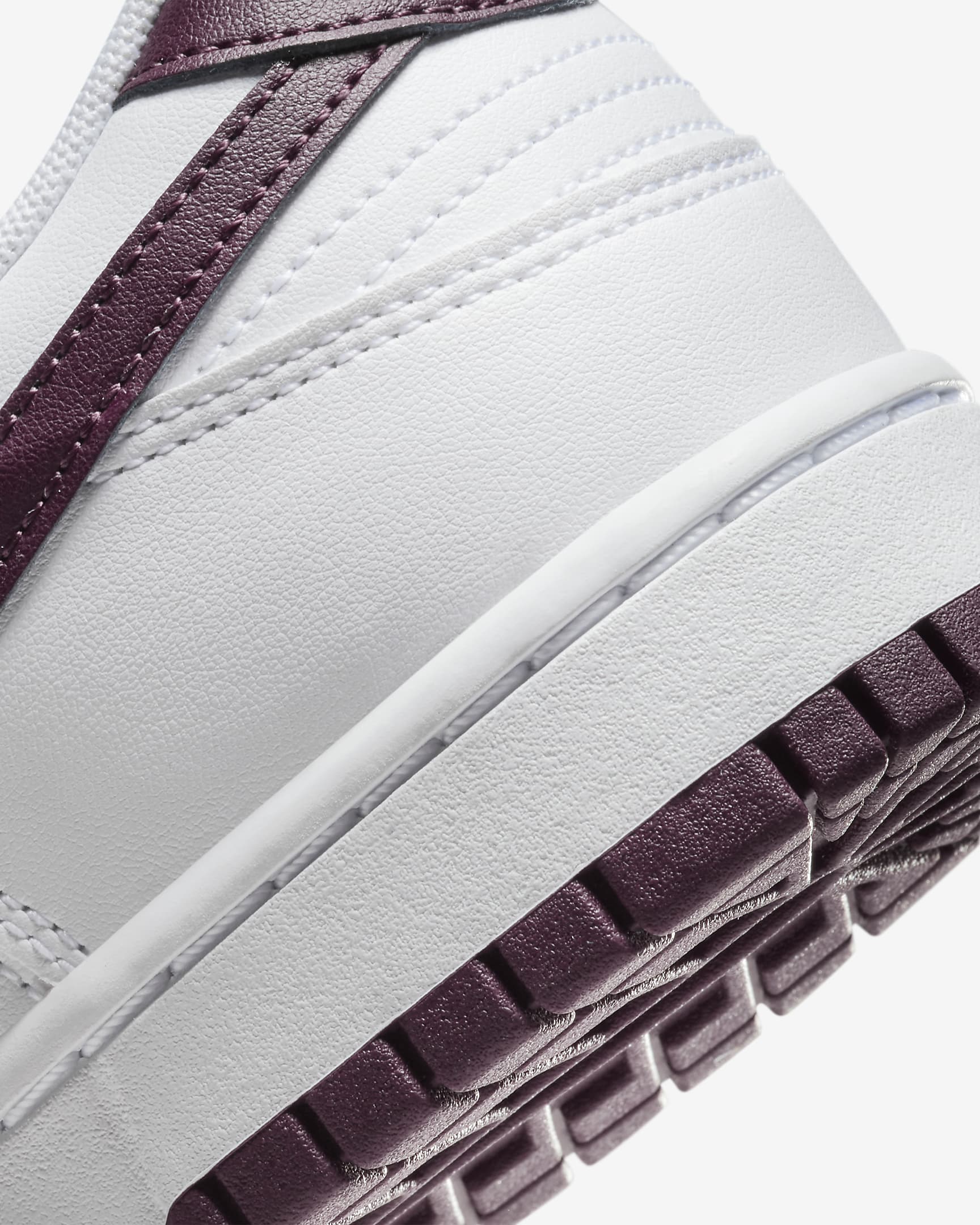 Nike Dunk Low Retro Men's Shoes - White/White/Night Maroon