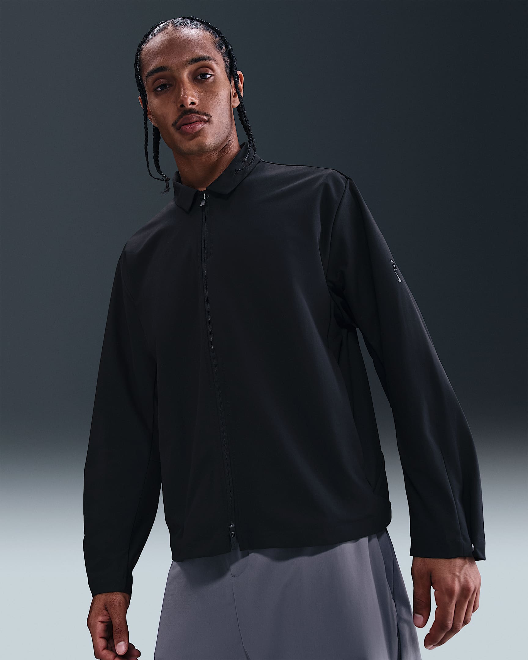 Nike 24.7 PerfectStretch Men's Dri-FIT UV Jacket - Black/Dark Smoke Grey