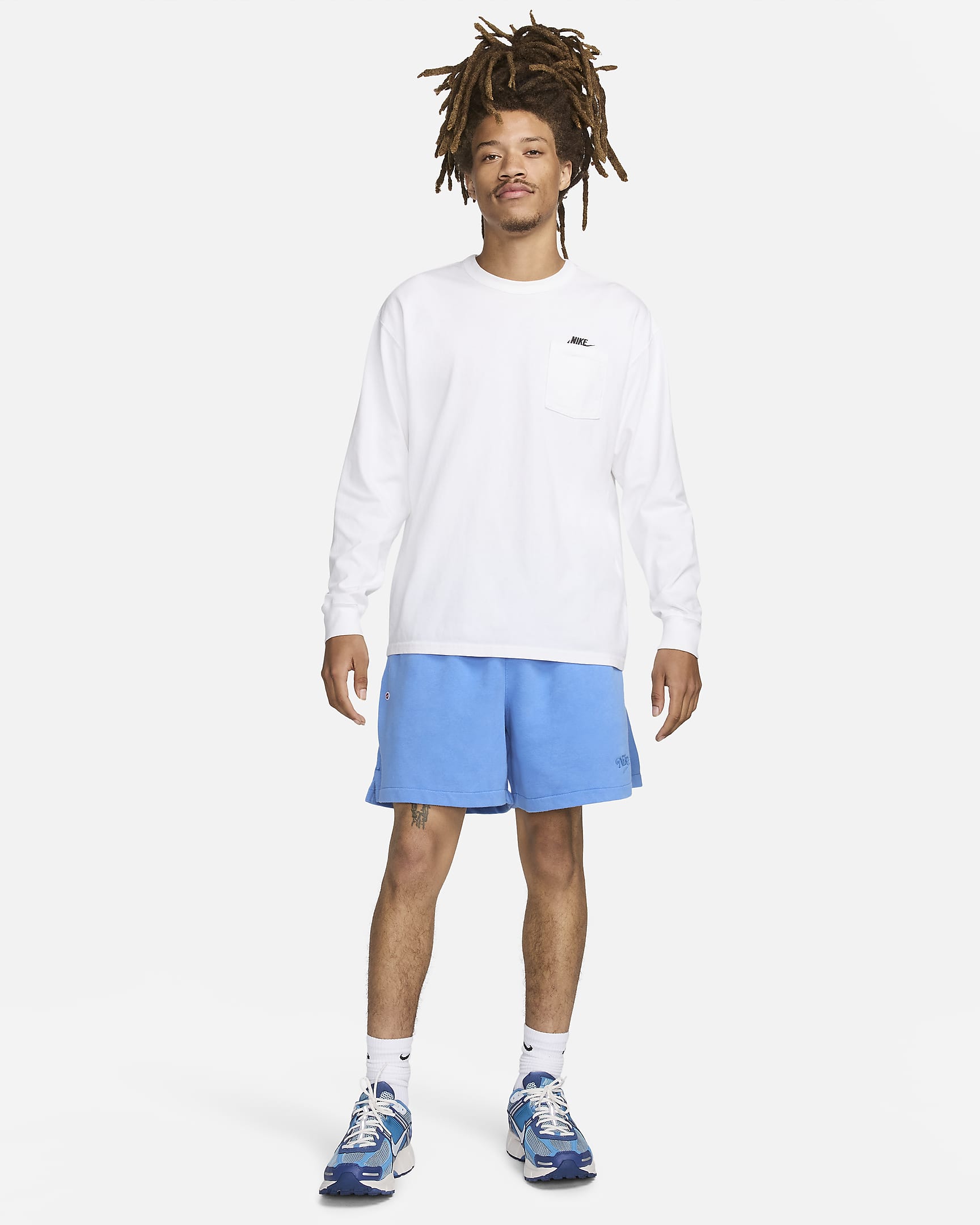 Short en molleton Flow Nike Club Fleece pour homme - Light Photo Blue