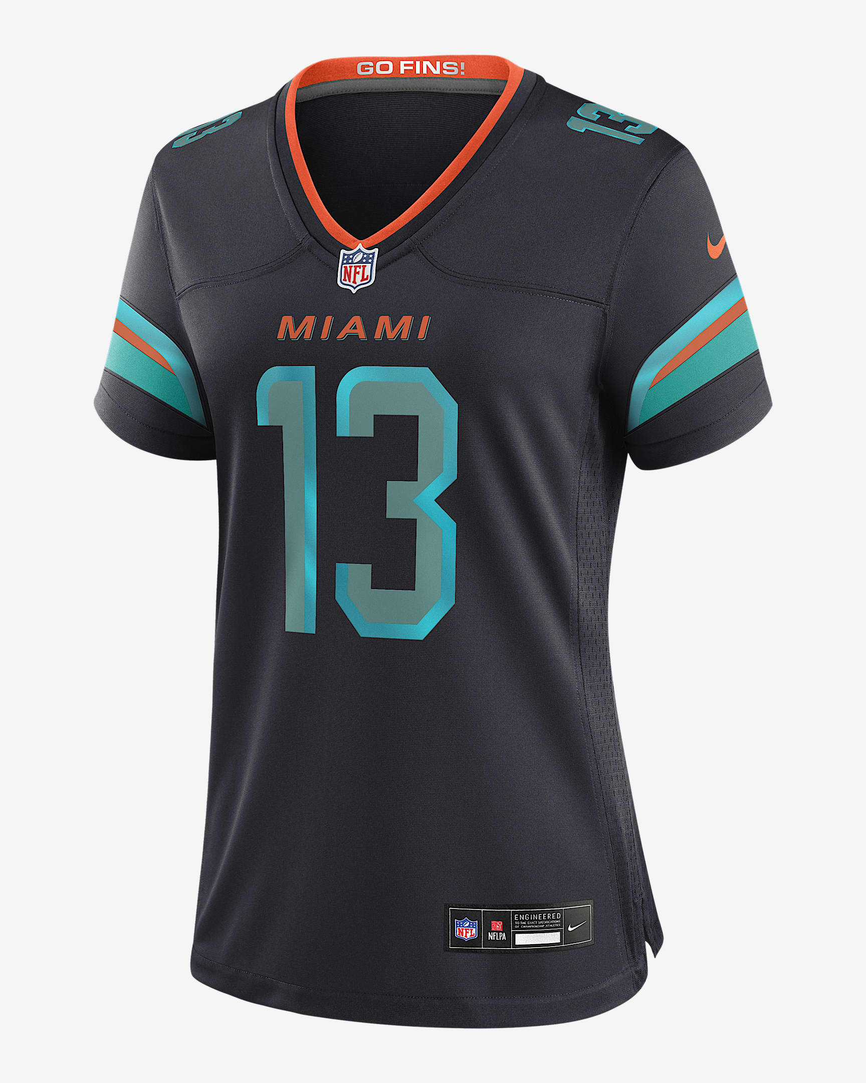 Jersey Nike de la NFL de partido para mujer Dan Marino Miami Dolphins colección Rivalries - Azul marino