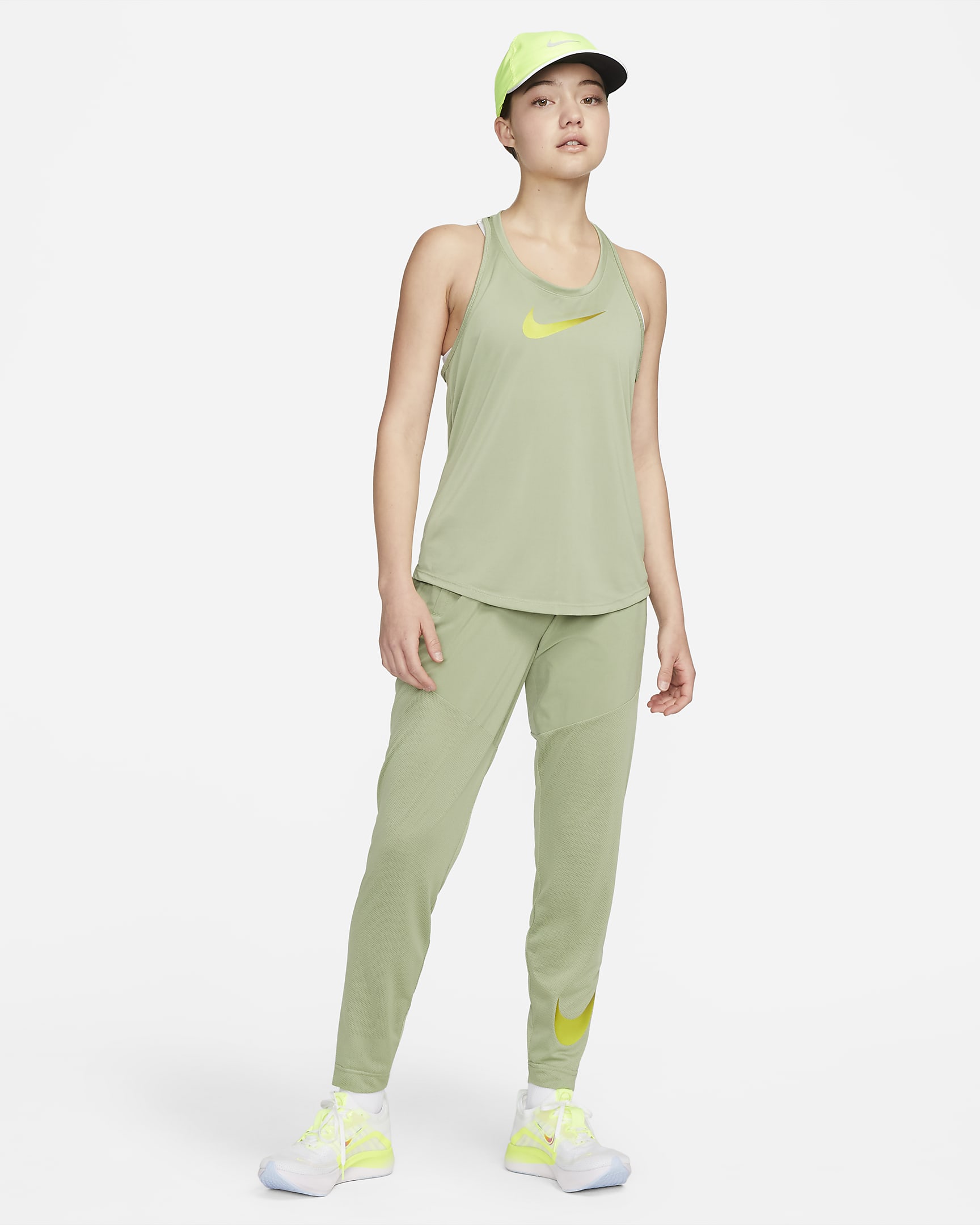 Nike Dri-FIT One Swoosh Women's Tank Top - Oil Green