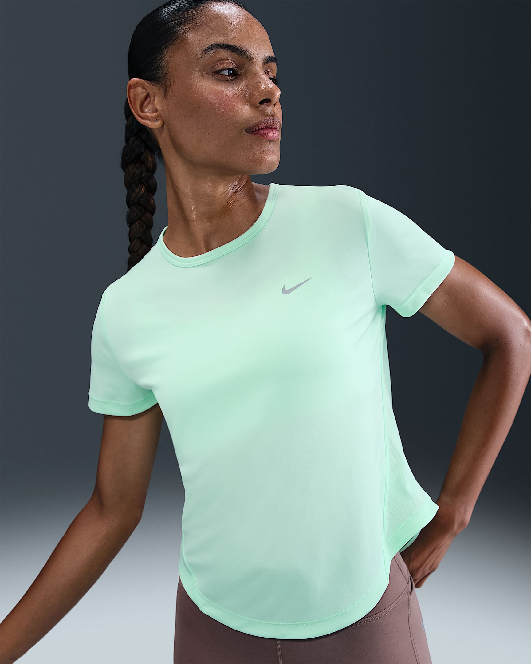 Nike Tempo Dri-FIT Kurzarm-Laufoberteil (Damen) - Mint Foam