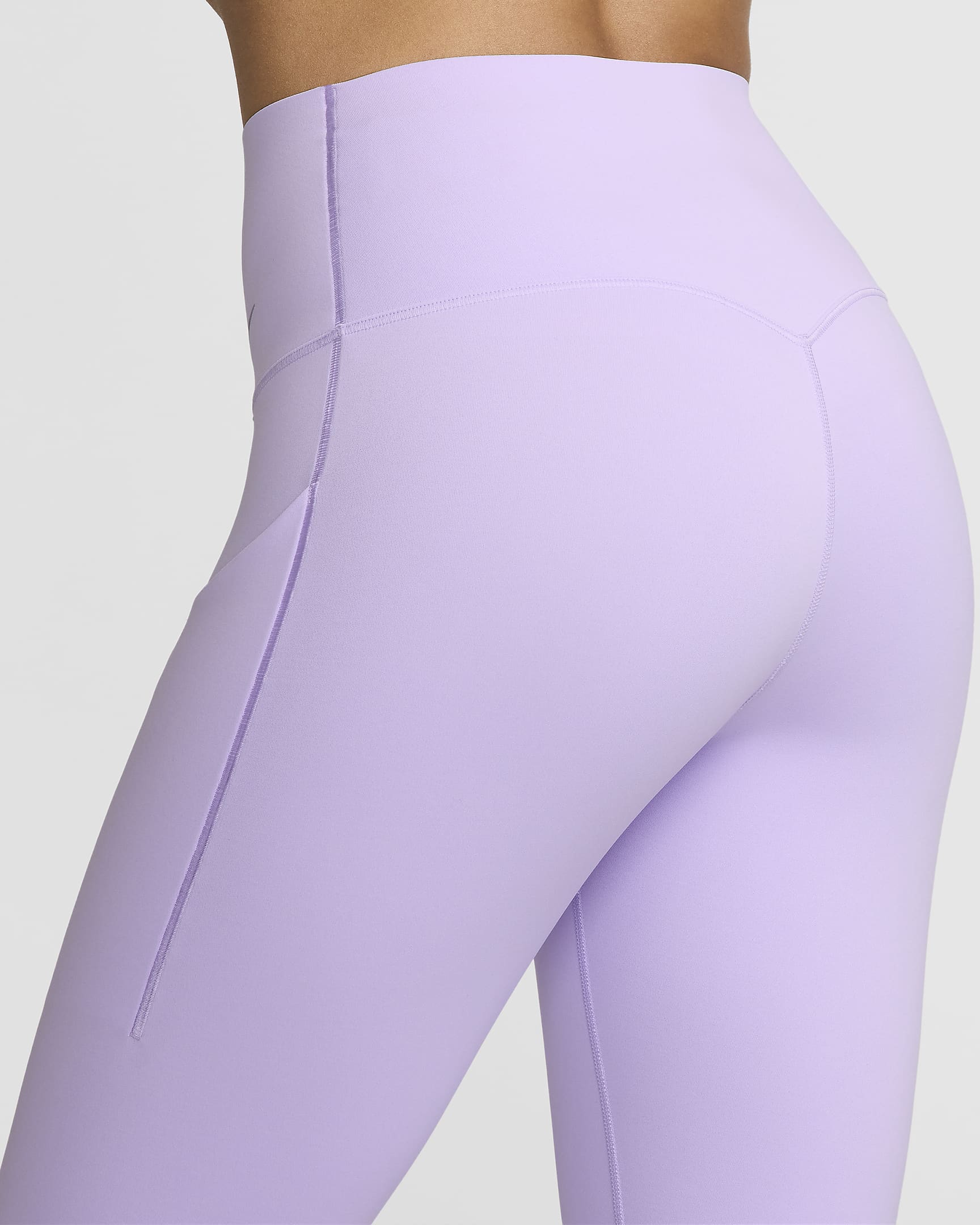 Nike Universa Leggings de 7/8 de talle alto y sujeción media con bolsillos - Mujer - Lilac Bloom/Negro