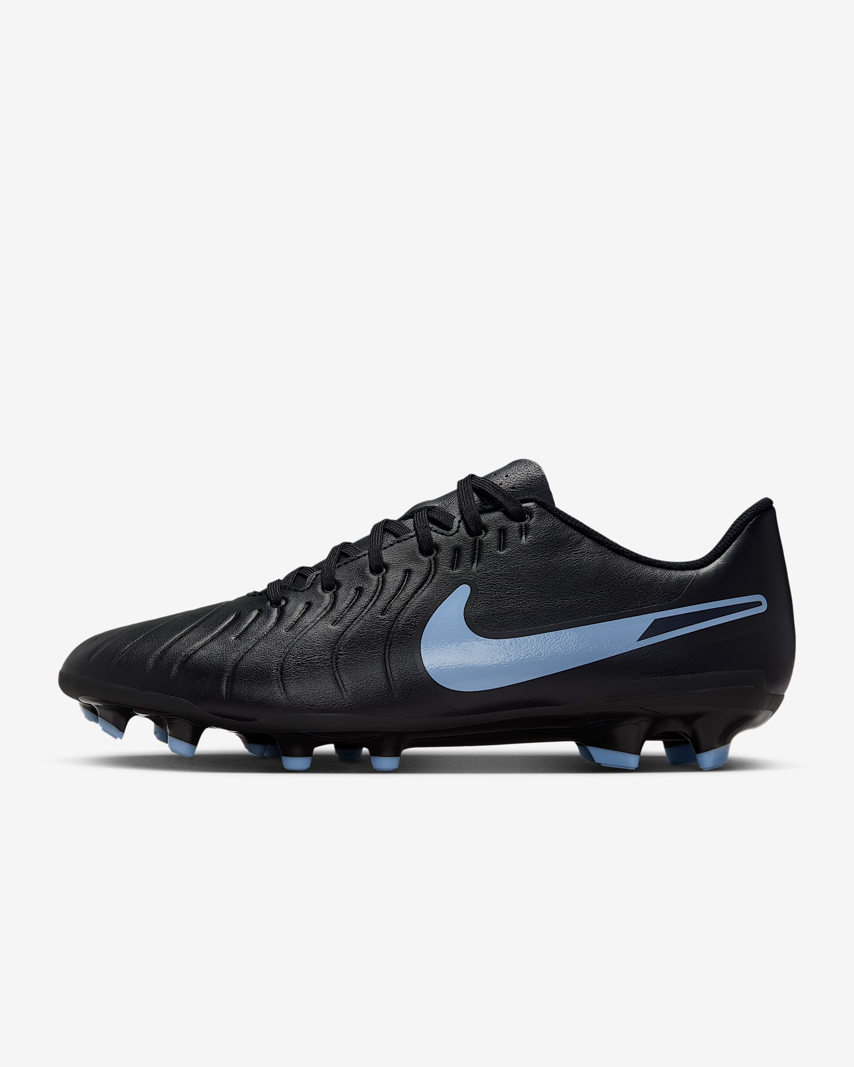 Nike Tiempo Legend 10 Club Multi-Ground Low-Top Soccer Cleats - Black/Black