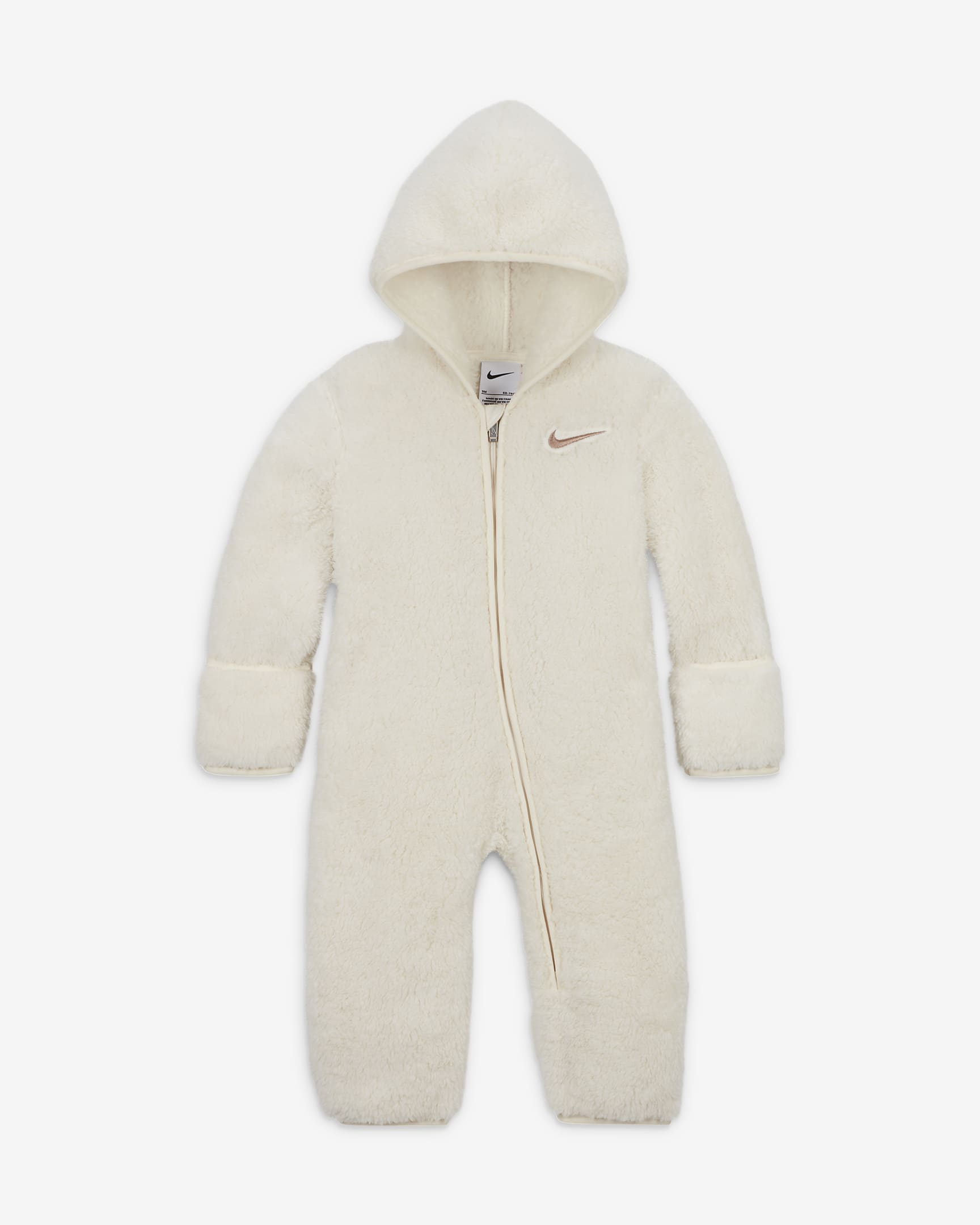 Nike Hooded Sherpa Coverall Baby Coverall - Pale Ivory