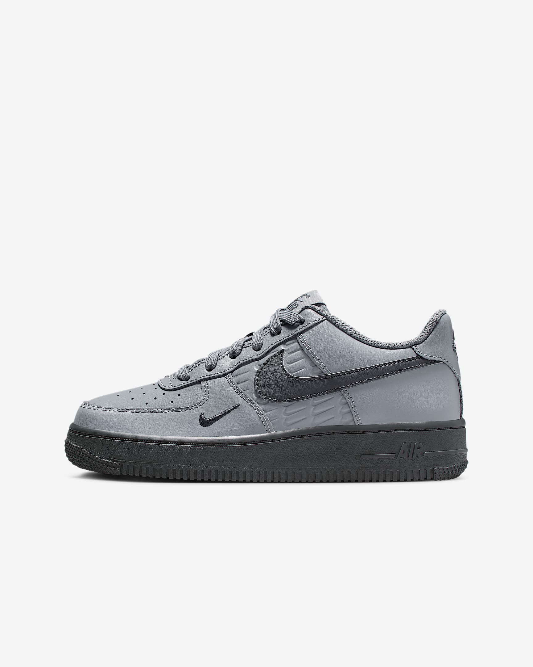 Nike Air Force 1 Older Kids' Shoes - Cool Grey/Anthracite