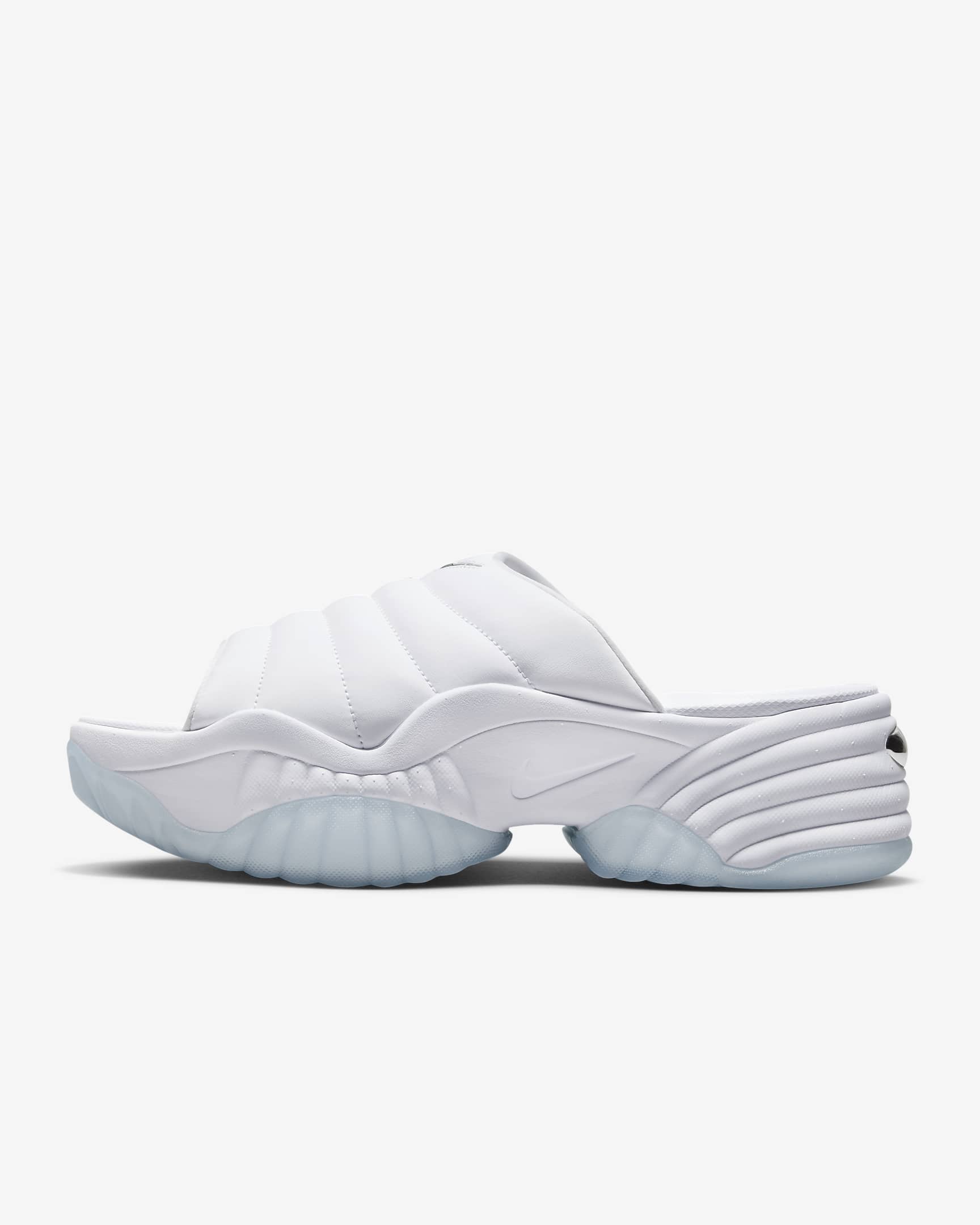 Sandalias para mujer Nike Adjust Force - Blanco/Transparente/Plata metalizado