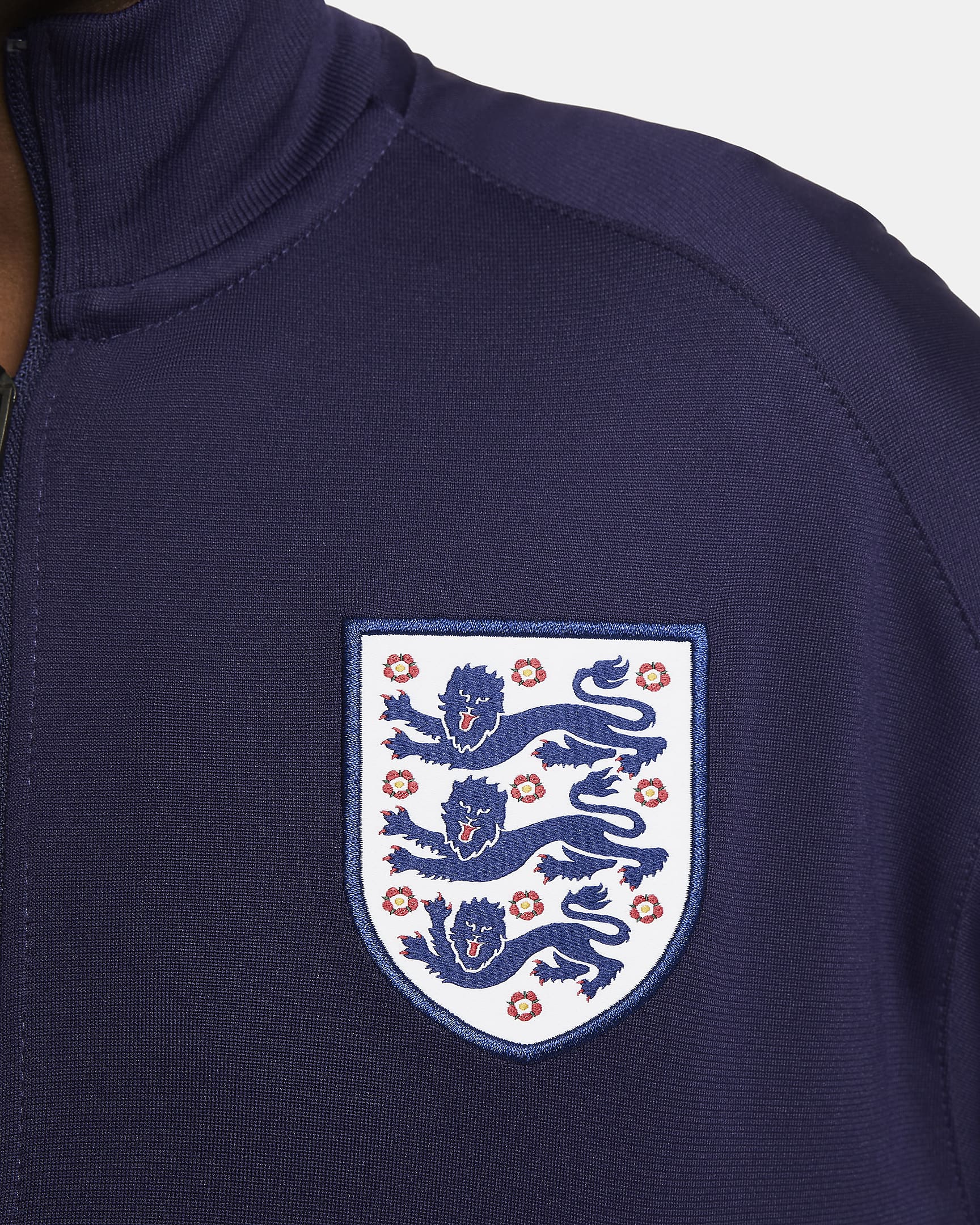 England Strike Nike Dri-FIT strikket fotballtracksuit til store barn - Purple Ink/Rosewood/Hvit