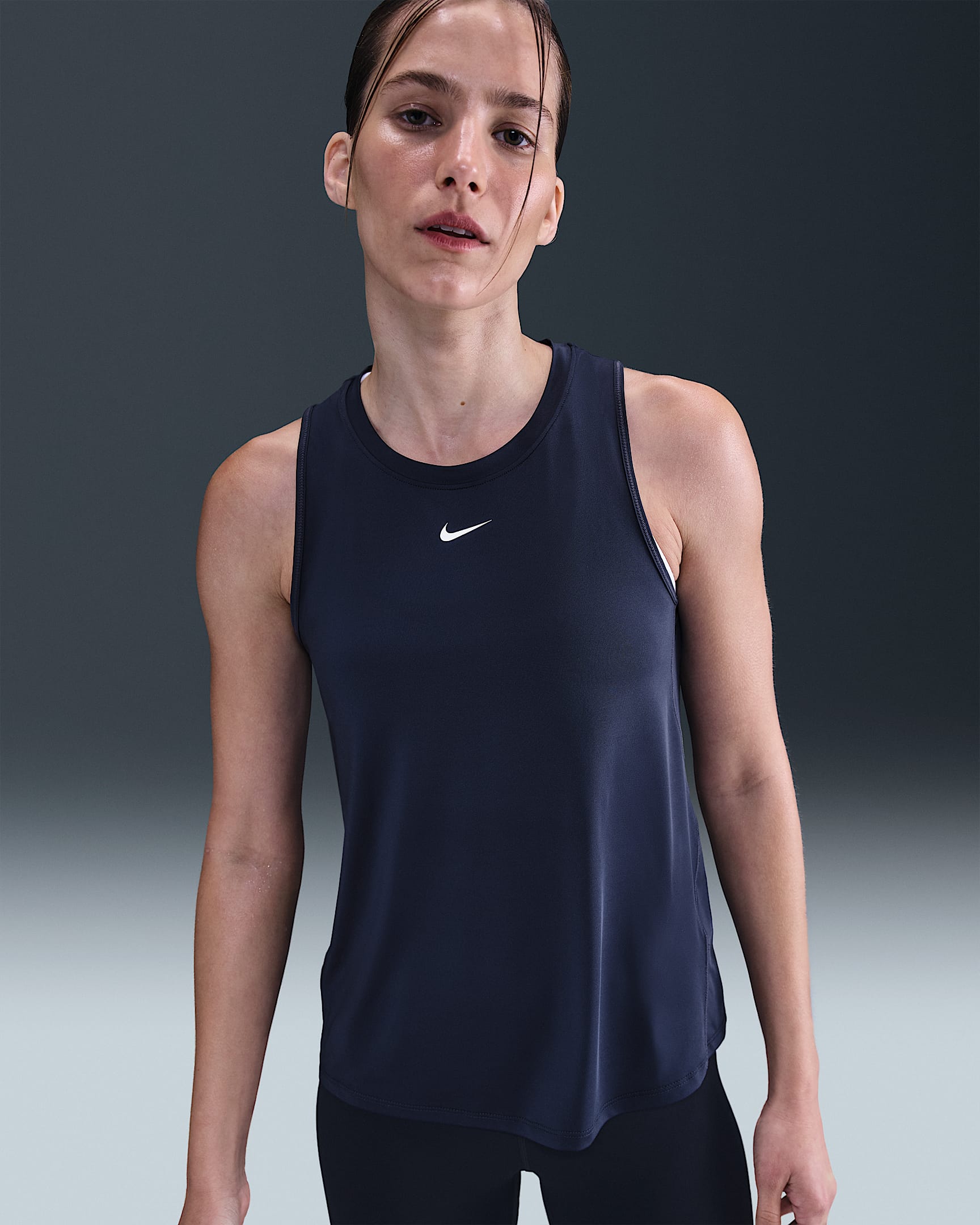 Nike One Classic Dri-FIT Tanktop für Damen - Midnight Navy/Weiß