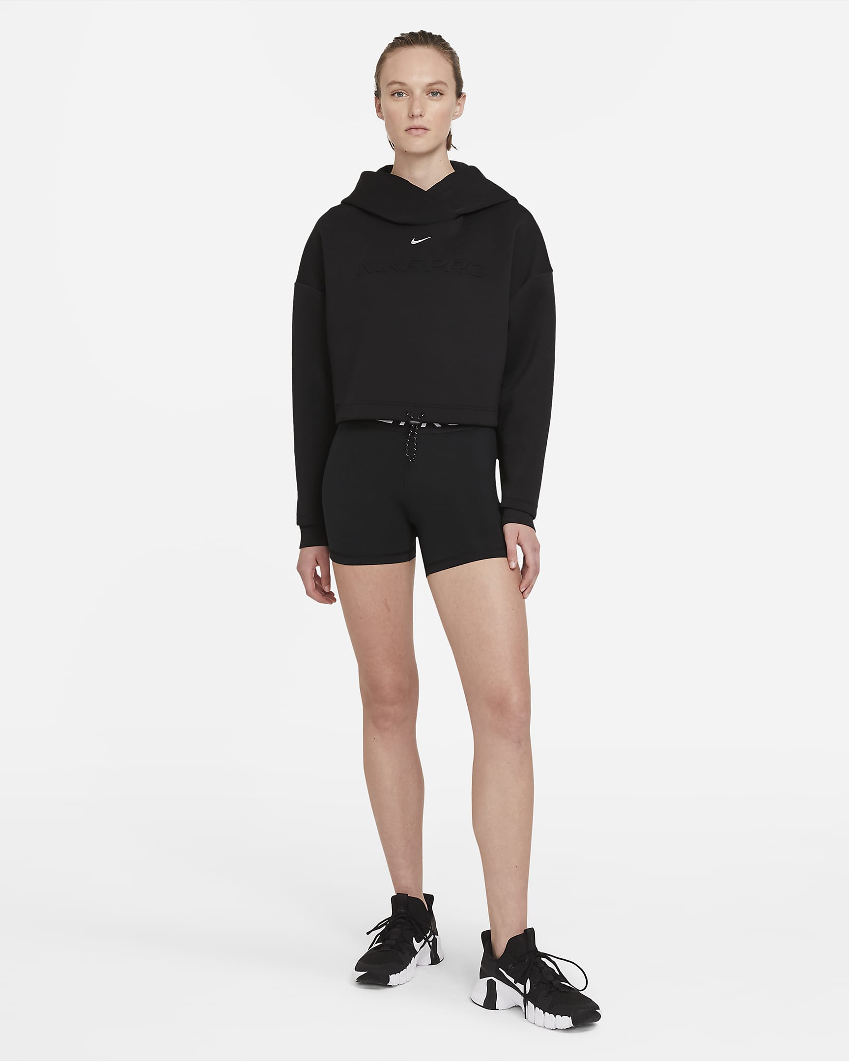 Short Nike Pro 365 13 cm pour Femme - Noir/Blanc