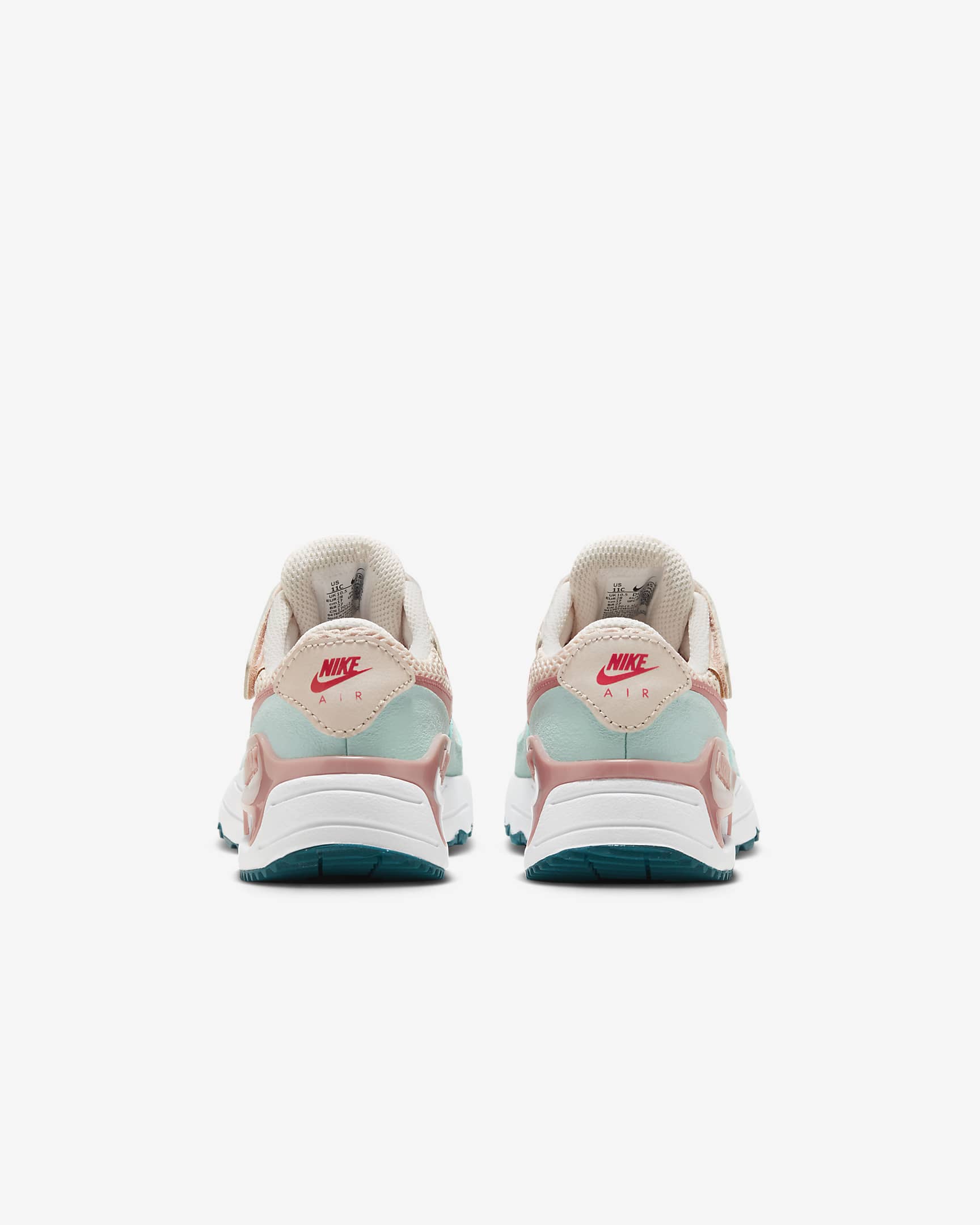 Nike Air Max SYSTM Younger Kids' Shoes - Guava Ice/Jade Ice/White/Red Stardust