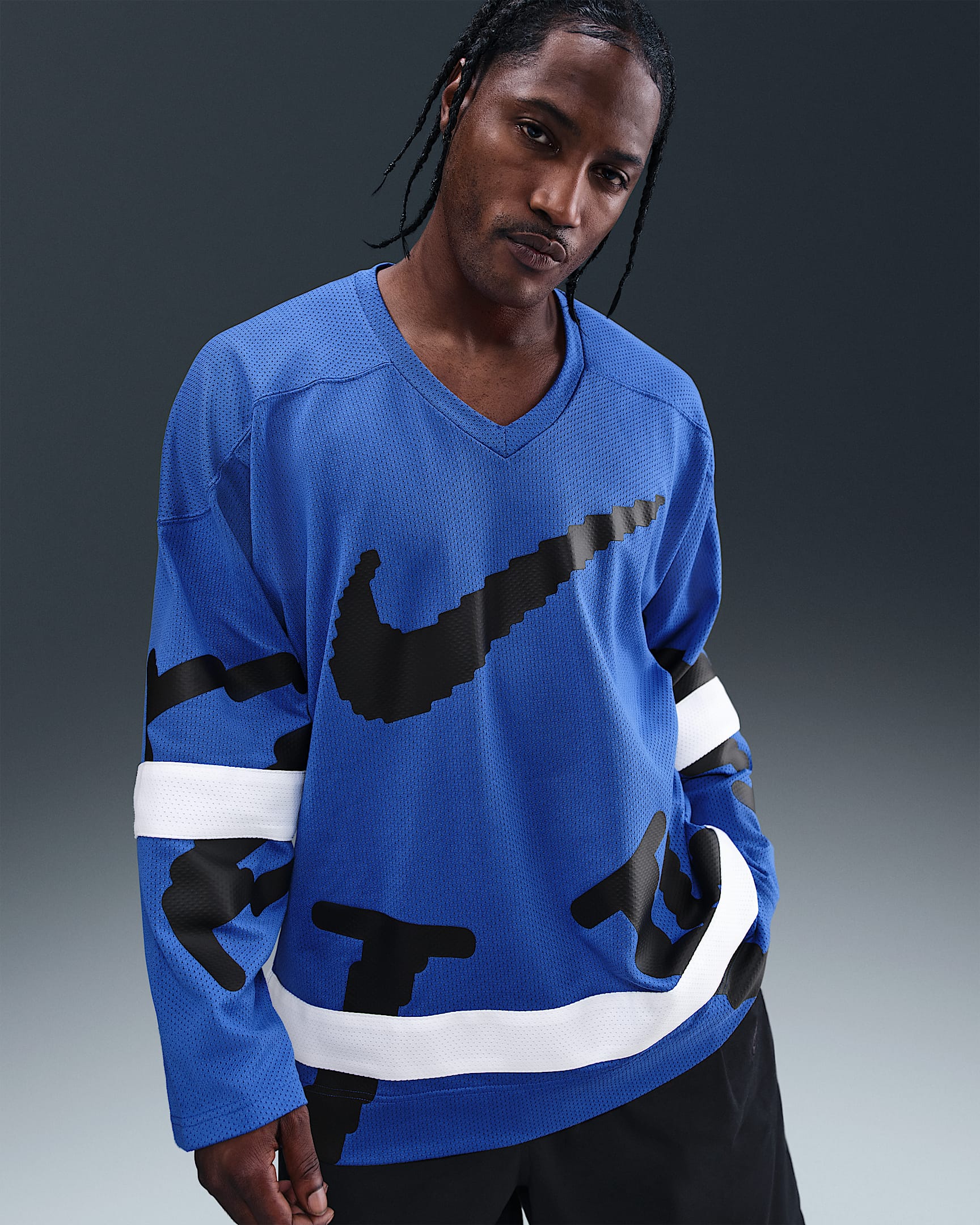 Nike Sportswear Club Men's Hockey Jersey - Game Royal/White/Black
