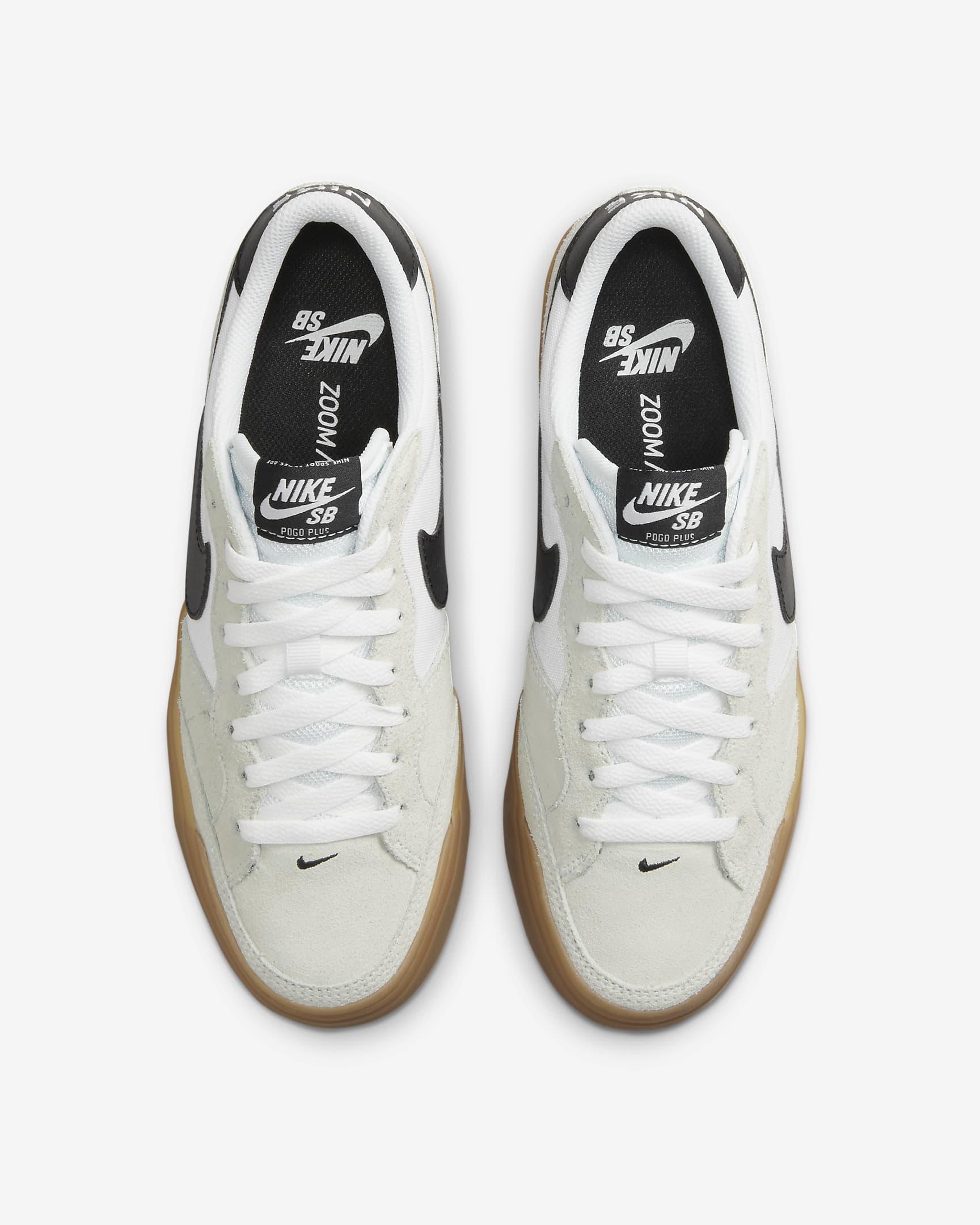 Nike SB Pogo Skate Shoes - White/White/Gum Light Brown/Black
