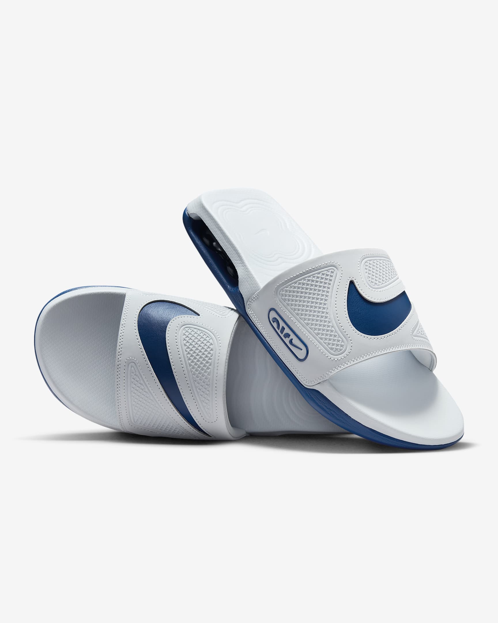 Chanclas para hombre Nike Air Max Cirro - Platino puro/Azul cancha/Azul cancha