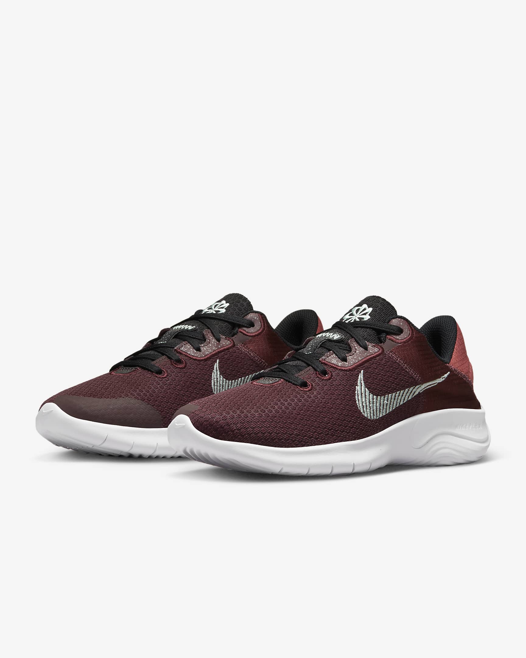 Nike Experience Run 11 Women's Road Running Shoes - Burgundy Crush/Canyon Rust/Black/Mint Foam