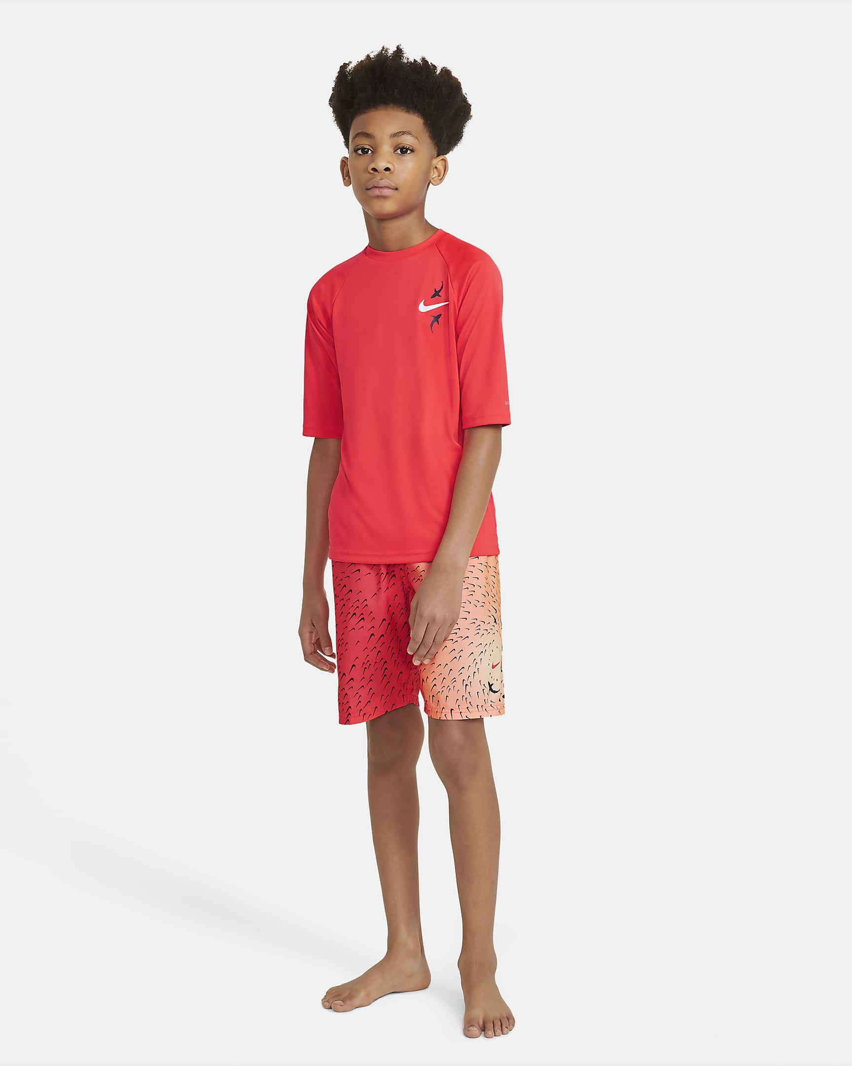Nike Big Kids' (Boys') Short-Sleeve Hydroguard Swim Shirt. Nike.com
