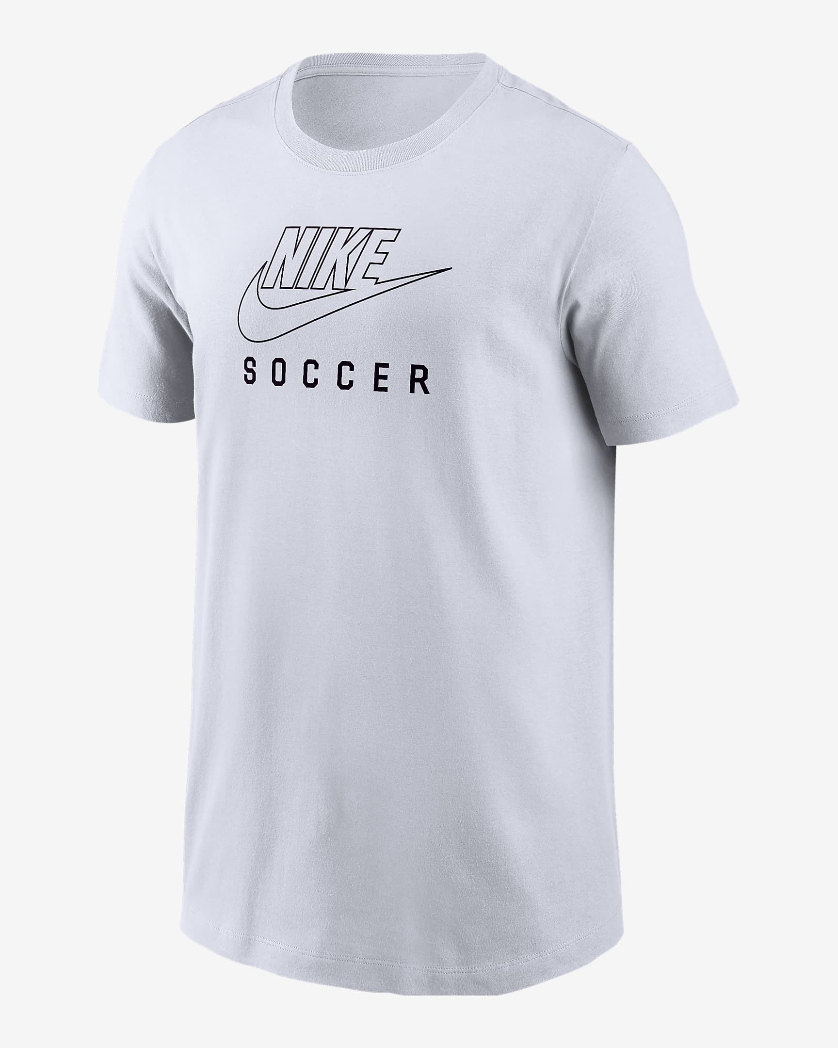 Playera de fútbol para niños talla grande Nike Swoosh - Blanco