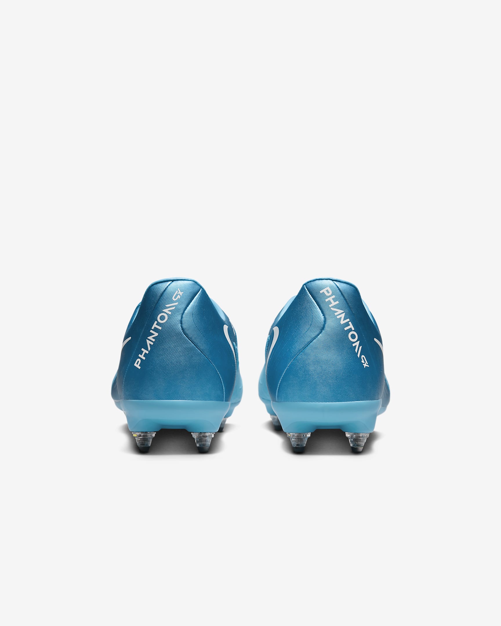 Chaussure de foot à crampons basse pour terrains gras Nike Phantom GX 2 Academy - Blue Fury/Blanc