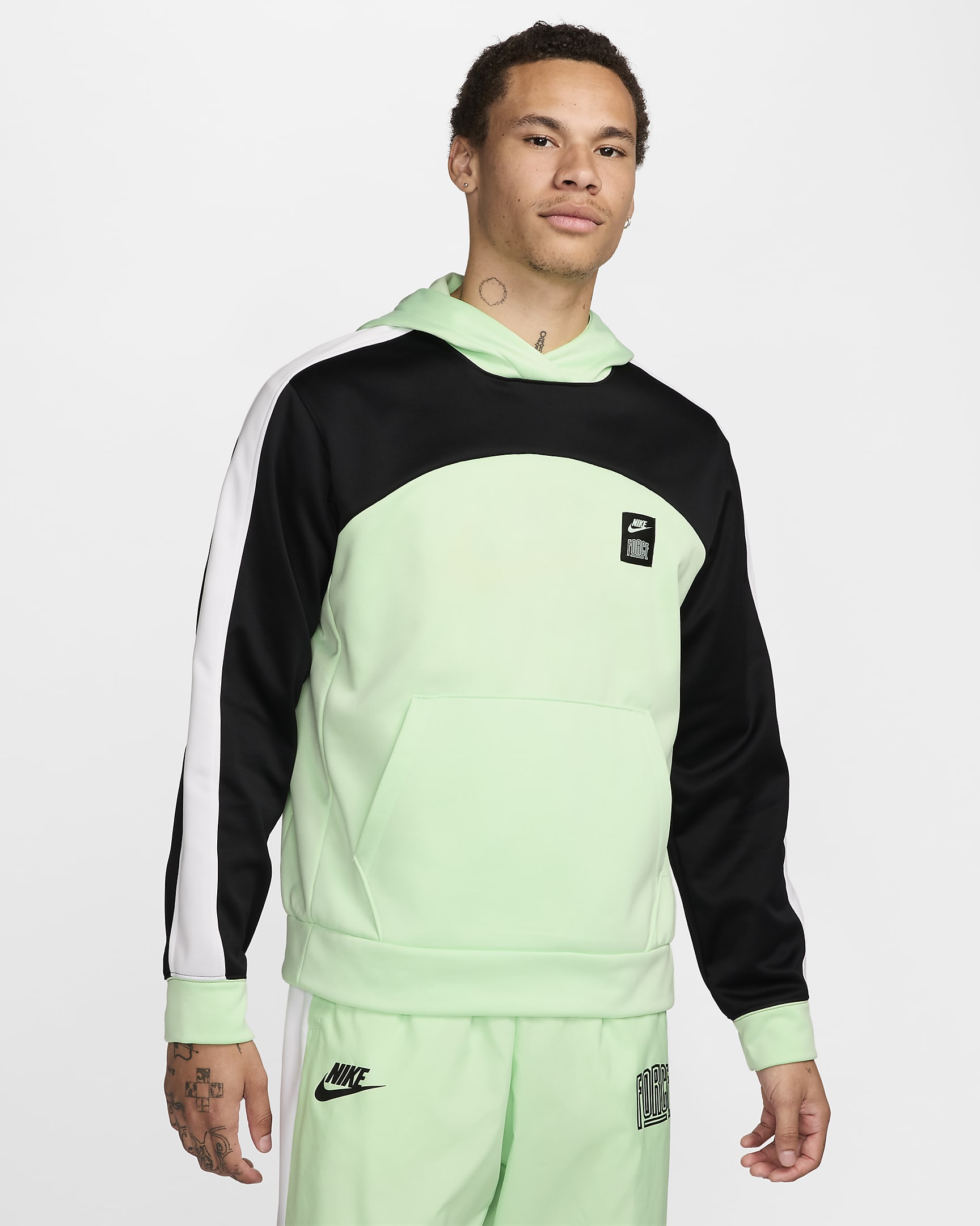 Nike Starting 5 Men's Therma-FIT Basketball Hoodie - Vapour Green/Black/White/Vapour Green