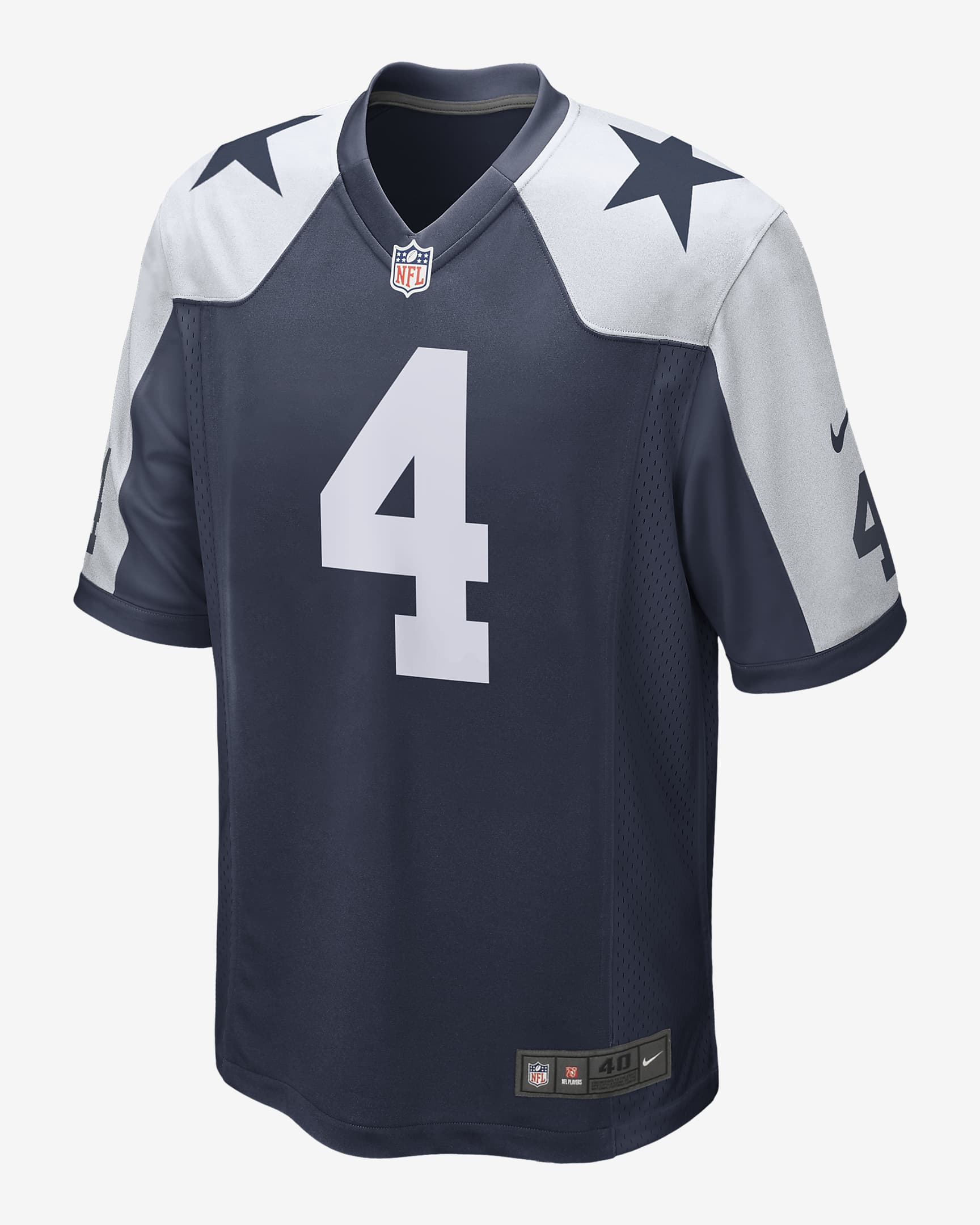 Jersey de fútbol americano NFL Dallas Cowboys (Dak Prescott) para hombre - Azul marino