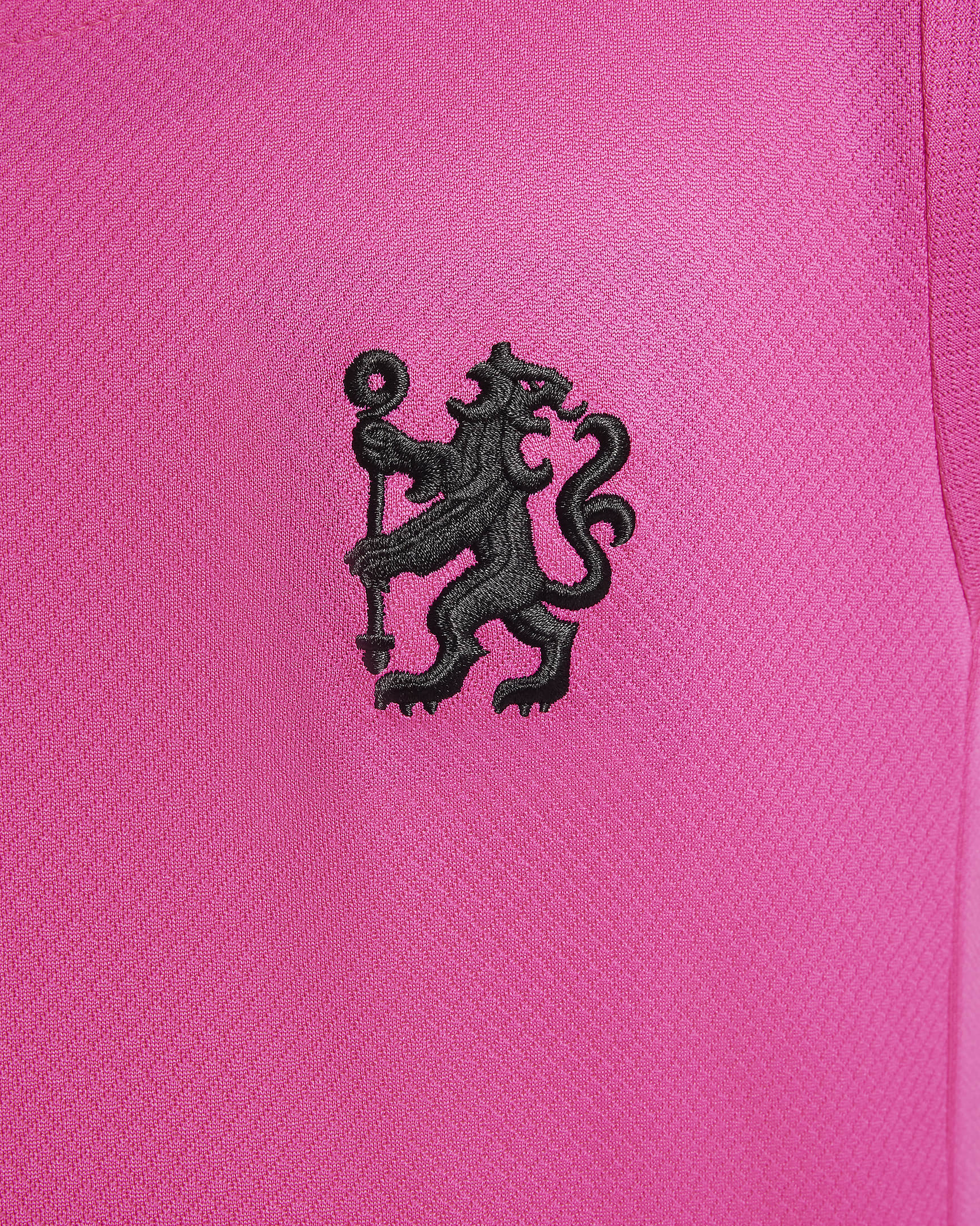 Chelsea F.C. Strike (tredjedrakt) Nike Dri-FIT kortermet strikket fotballtrøye til store barn - Pink Prime/Pink Prime/Svart/Svart