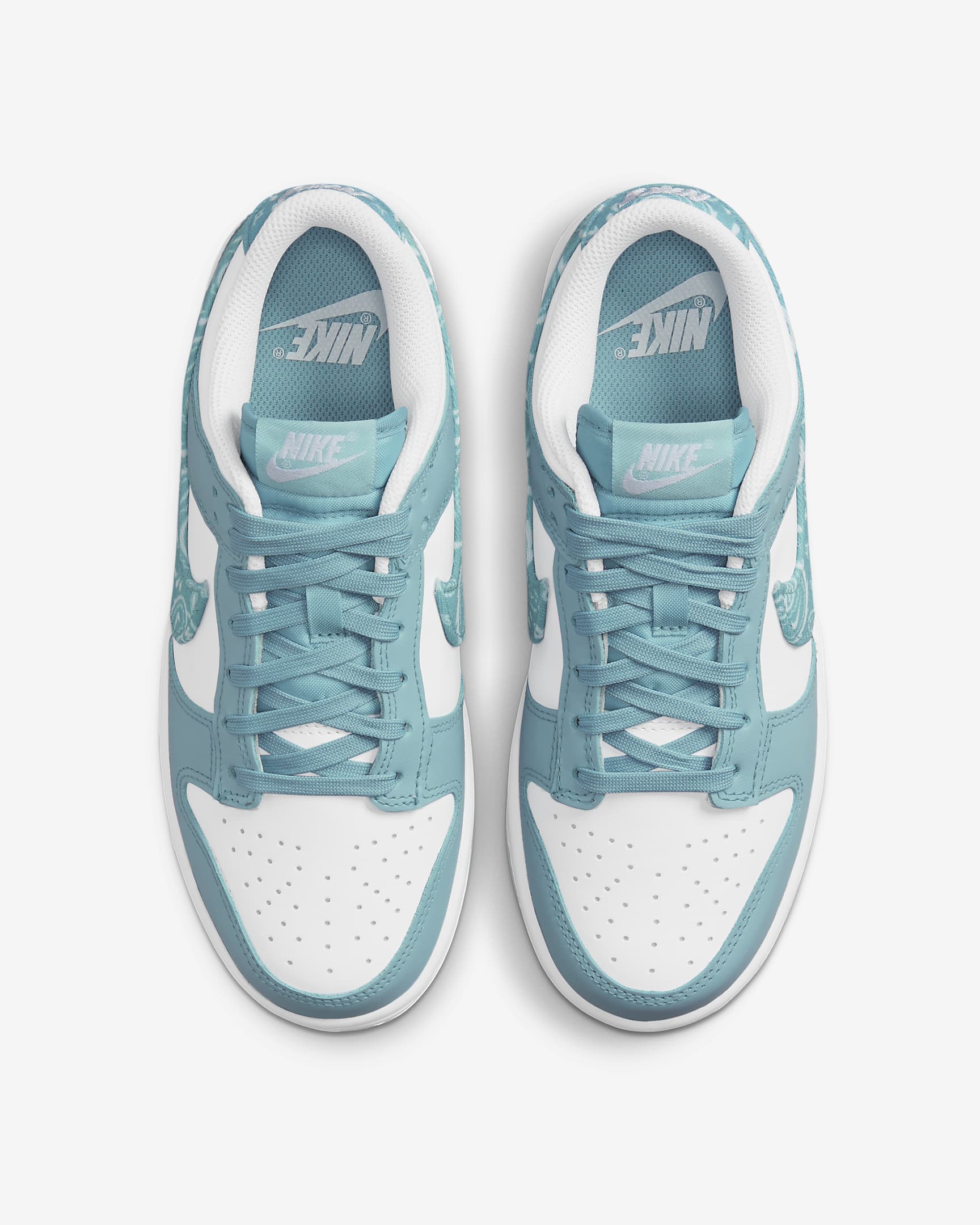 Nike Dunk Low Women's Shoes - White/White/Worn Blue/Worn Blue