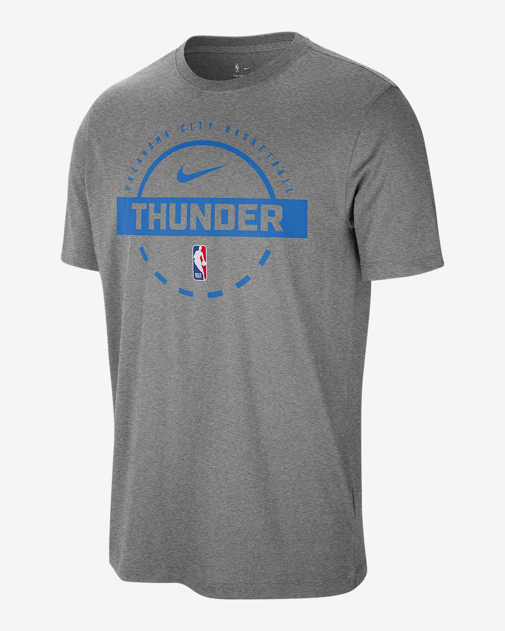 Playera de entrenamiento Nike de la NBA para hombre Oklahoma City Thunder - Gris oscuro jaspeado