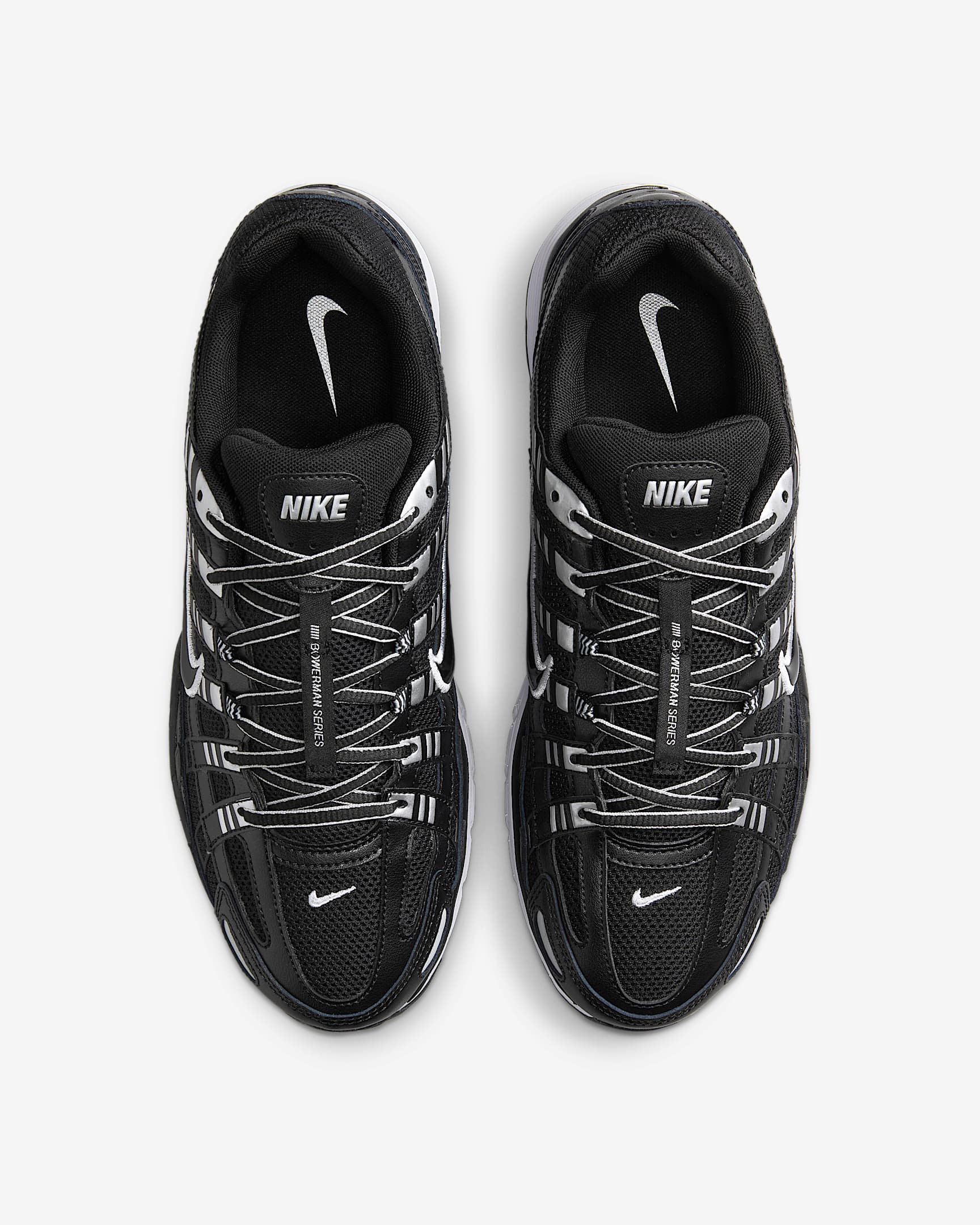 Nike P-6000 Shoes - Black/White/Metallic Silver/Black