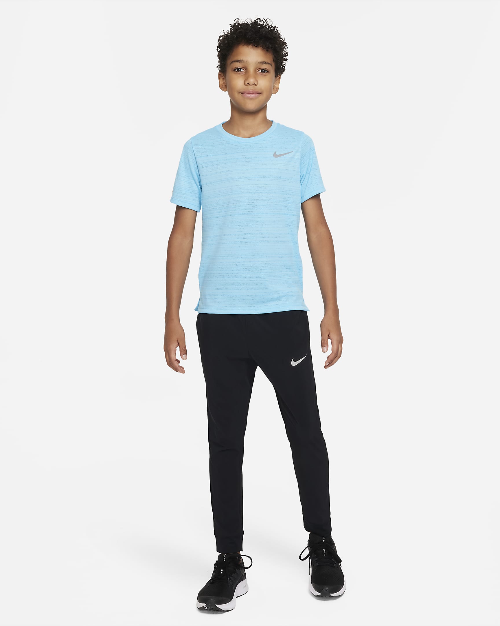 Nike Dri-FIT Miler Older Kids' (Boys') Training Top - Baltic Blue