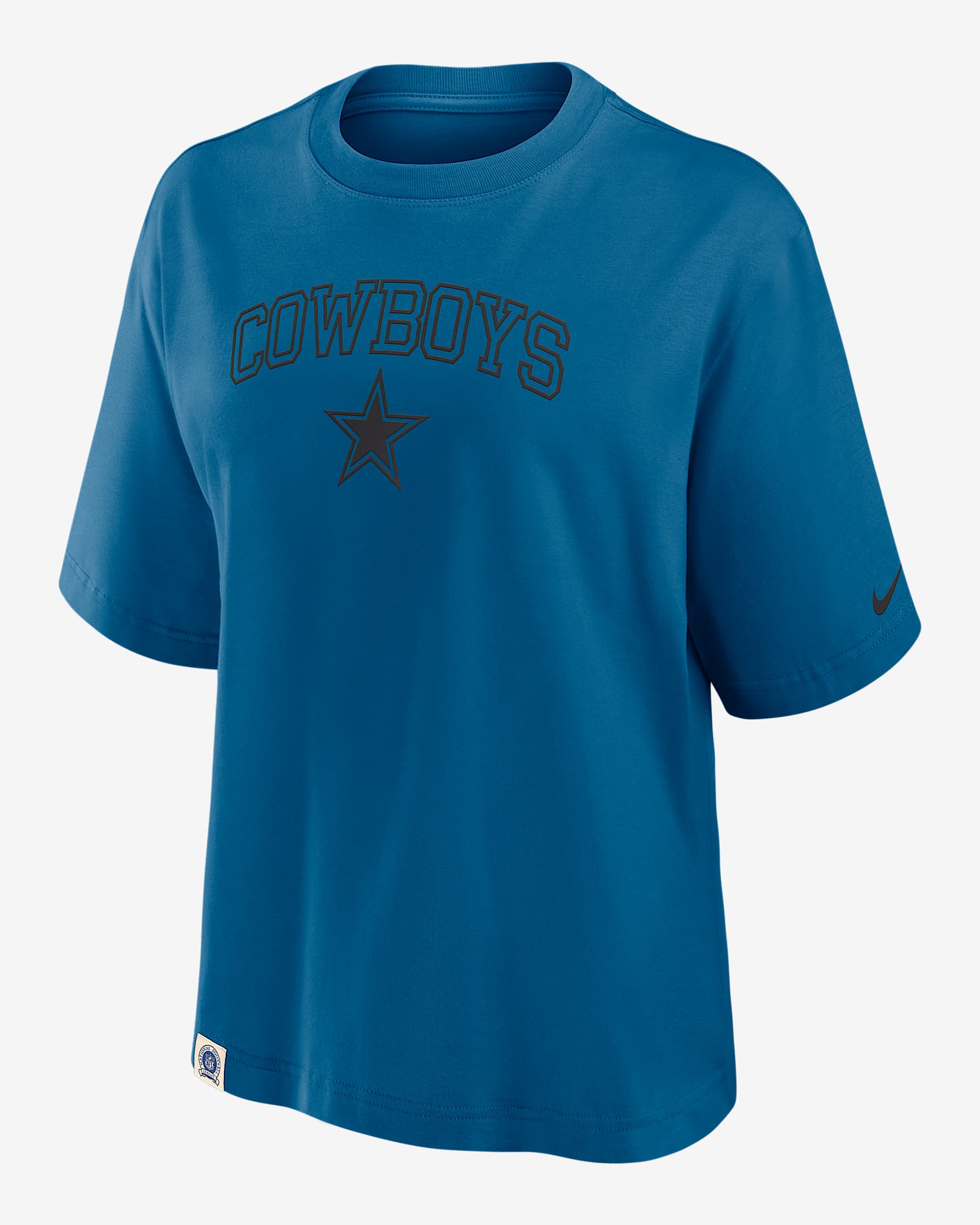 Dallas Cowboys Arch Boxy Women's Nike NFL T-Shirt - Blue Marble