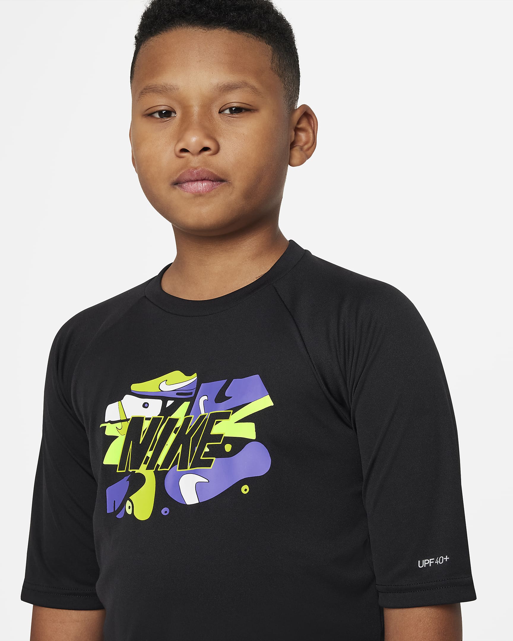 Nike Sneaker Big Kids' (Boys') Short-Sleeve Hydroguard Swim Shirt. Nike.com